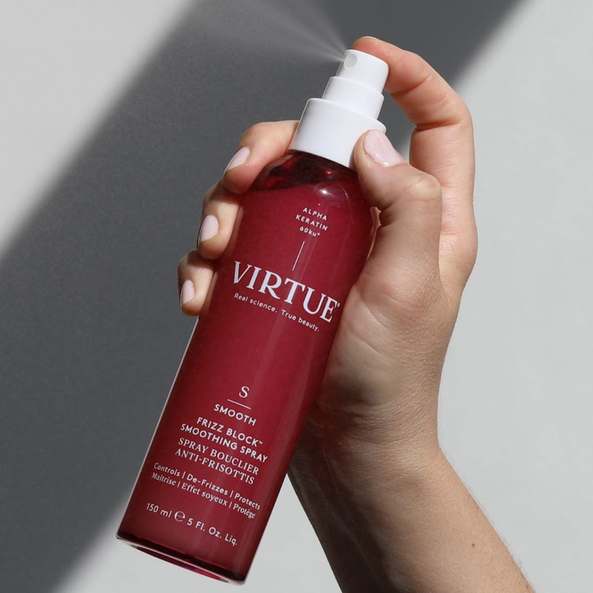 Frizz Block Smoothing Spray for Hair - Anti-Frizz & Shine Serum for Straight, Curly & Wavy Hair - Perfect for Daily Styling & Humidity Protection