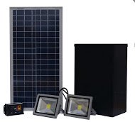 20W Solar LED Sign Billboard Lighting Kit - Dual Flood Lights for Outdoor Advertising, Storefronts & Business Signs