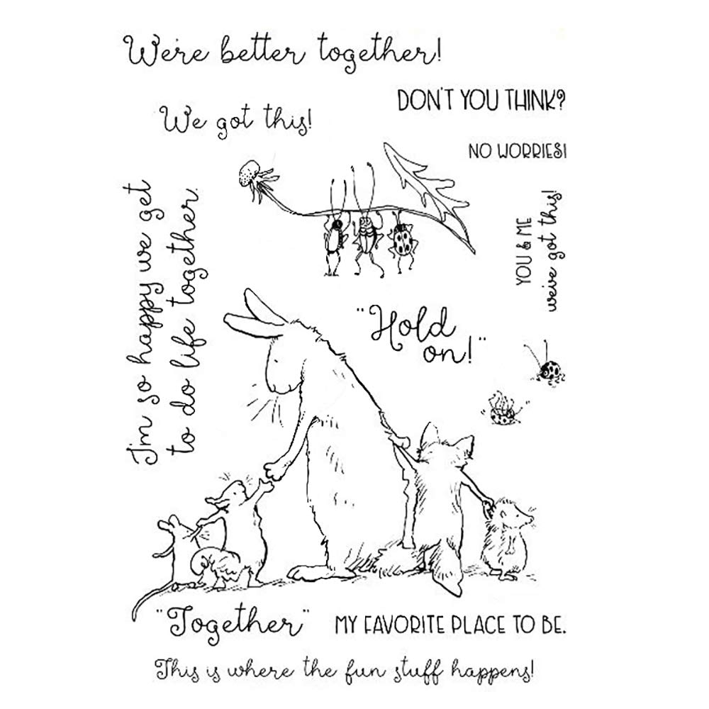 Bunny Rabbit Mouse Animal Spider Metal Die Cuts & Clear Stamps Set for Card Making, Scrapbooking, Paper Crafts - Perfect for DIY Greeting Cards, Invitations, and Memory Albums