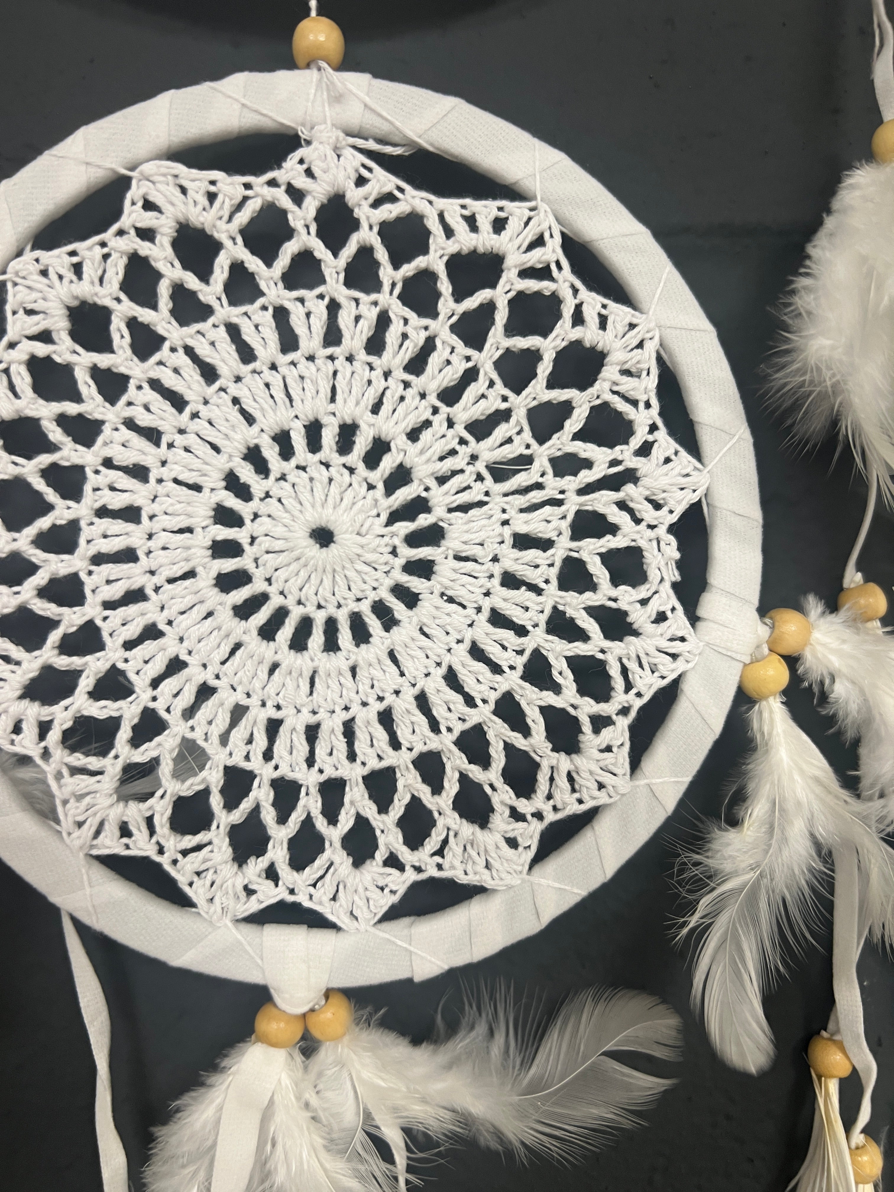 Handmade Boho Crochet Dreamcatcher Wall Hanging - Macrame Home Decor for Bedroom, Nursery & Boho Style Room - Perfect for Wall Art, Gift & Spiritual Decor