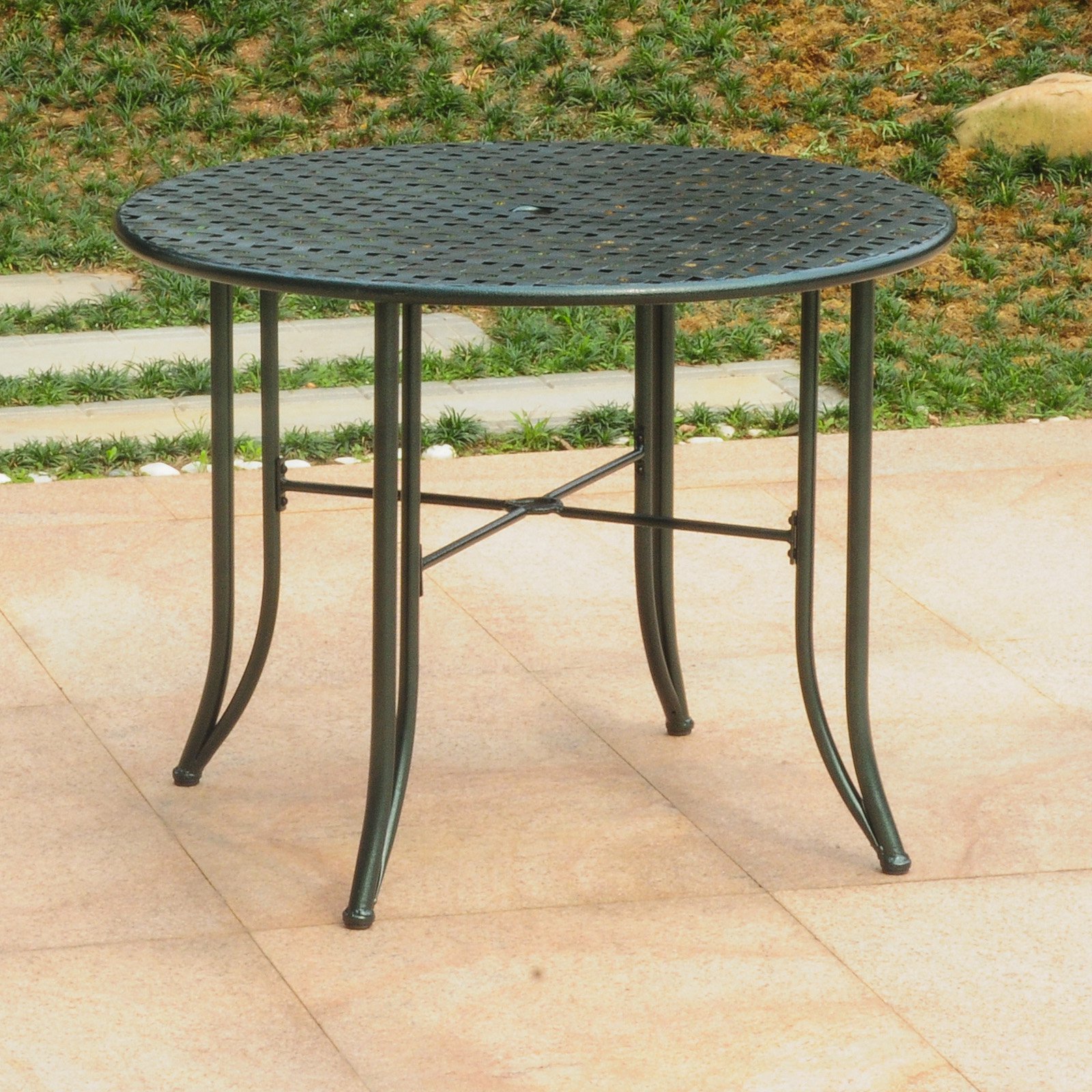 5-Piece Iron Patio Dining Set - Mandalay Brown Outdoor Furniture for Garden, Deck, or Backyard | Durable & Weather-Resistant Patio Table and Chairs Set