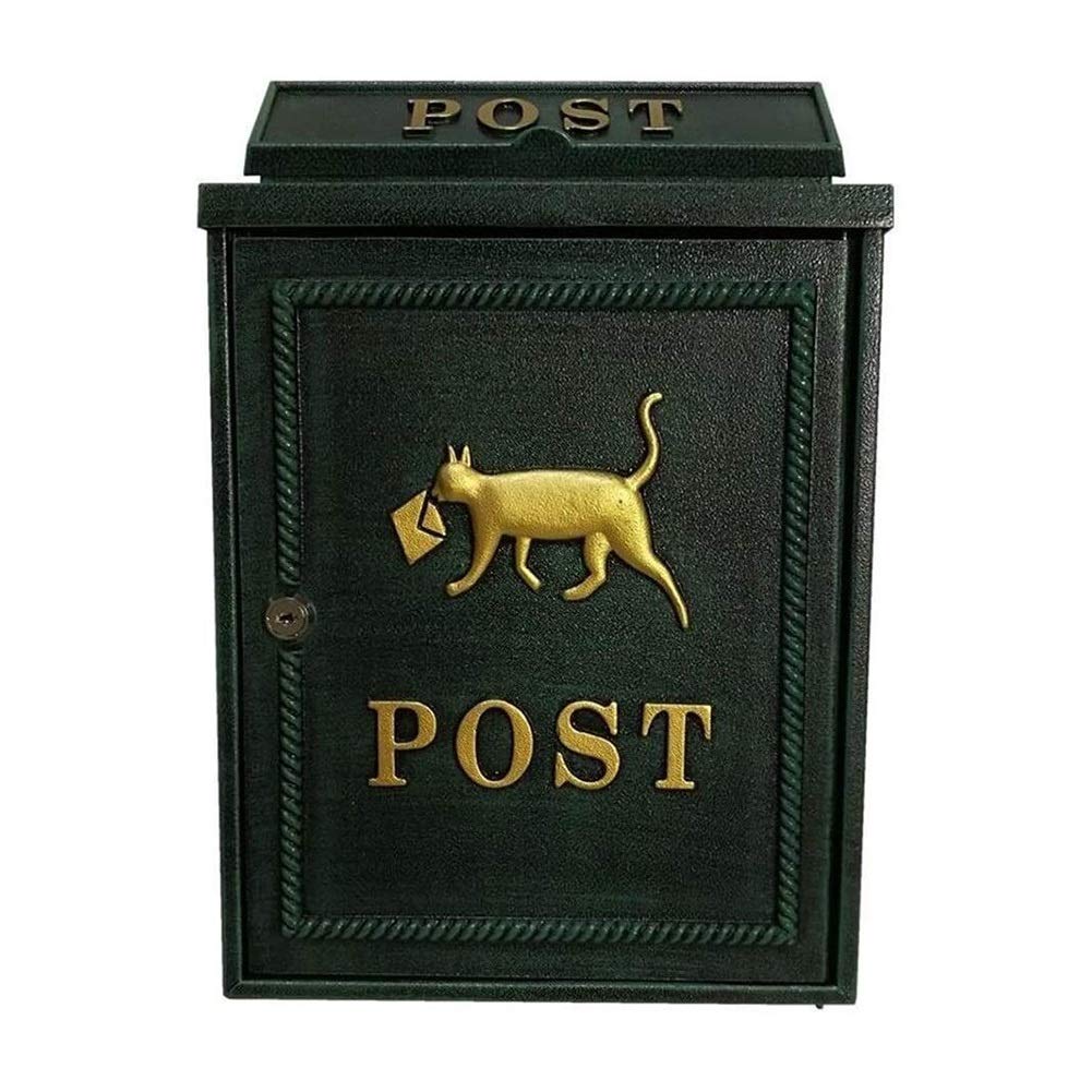 Lockable Wall Mounted Letter Box - Secure Outdoor Mailbox for Home & Townhouse - Vertical Design for City Use