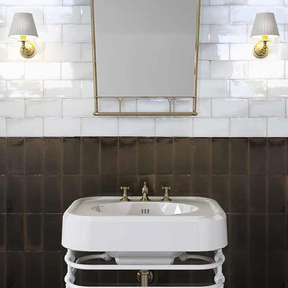 Artisan Ceramic Tile 4x8 White Glossy - Perfect for Kitchen Backsplash, Bathroom Walls & Flooring