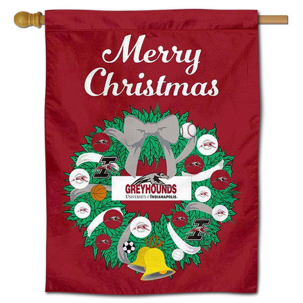University of Indianapolis Happy Holidays Christmas Banner Flag - Festive Decoration for Campus, Dorms & Home Celebrations
