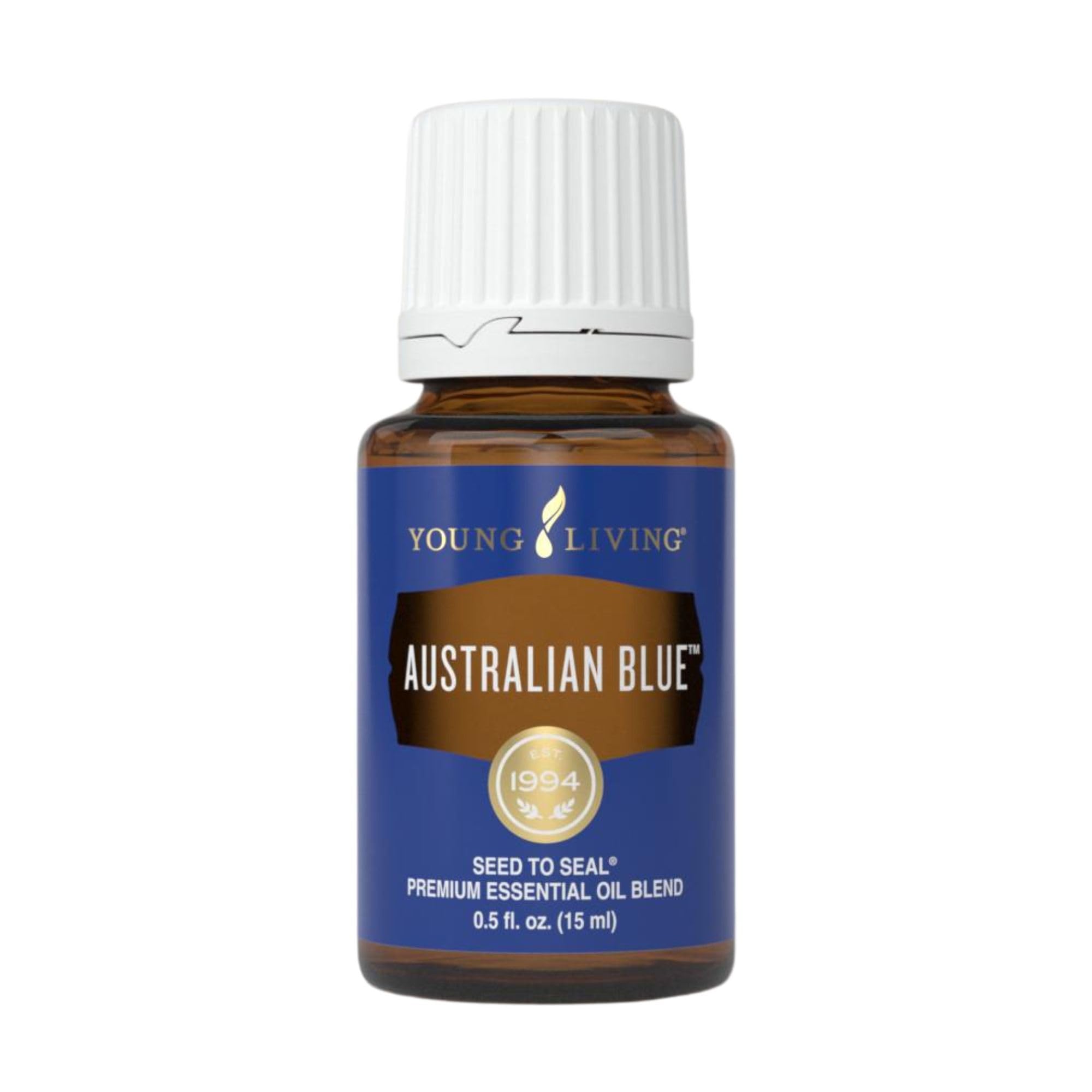 Young Living Australian Blue Essential Oil 15ml - 100% Pure Grounding & Stabilizing Aromatherapy Blend for Meditation, Stress Relief & Emotional Balance | Premium Mix of 16 Oils | Perfect for Diffusers, Massage & Yoga Practice