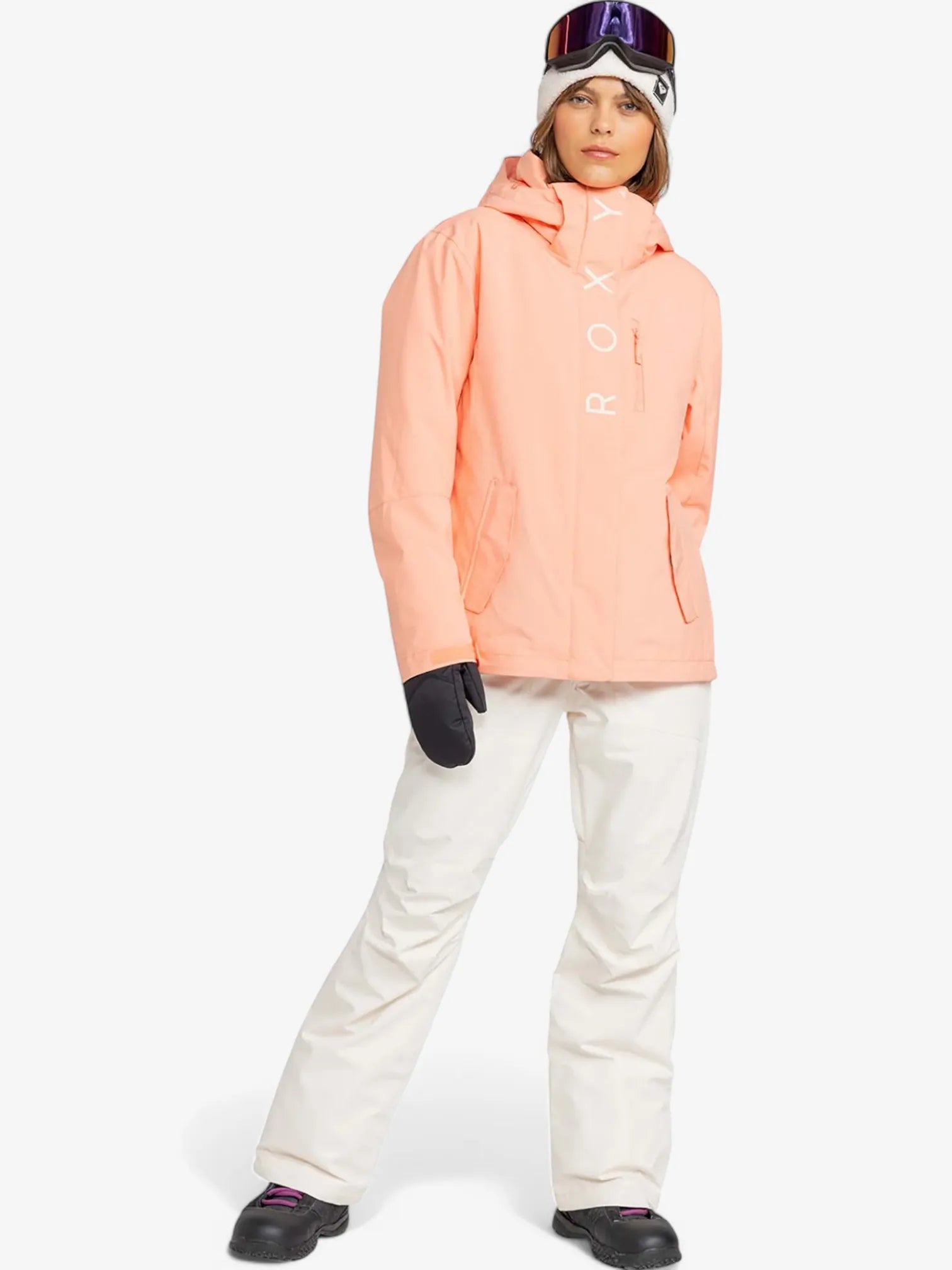 Roxy Jetty Solid NP Coral Snow Jacket - Women's Waterproof Winter Coat for Skiing, Snowboarding & Cold Weather Adventures