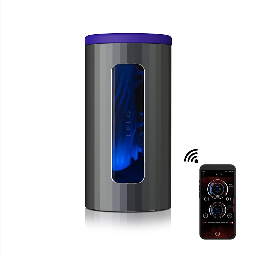 LELO F1S V2 Waterproof Male Masturbator with App Control & 4 Unique Vibration Modes - Bluetooth Enabled Men's Pleasure Toy for Solo Play & Couples Use - Blue