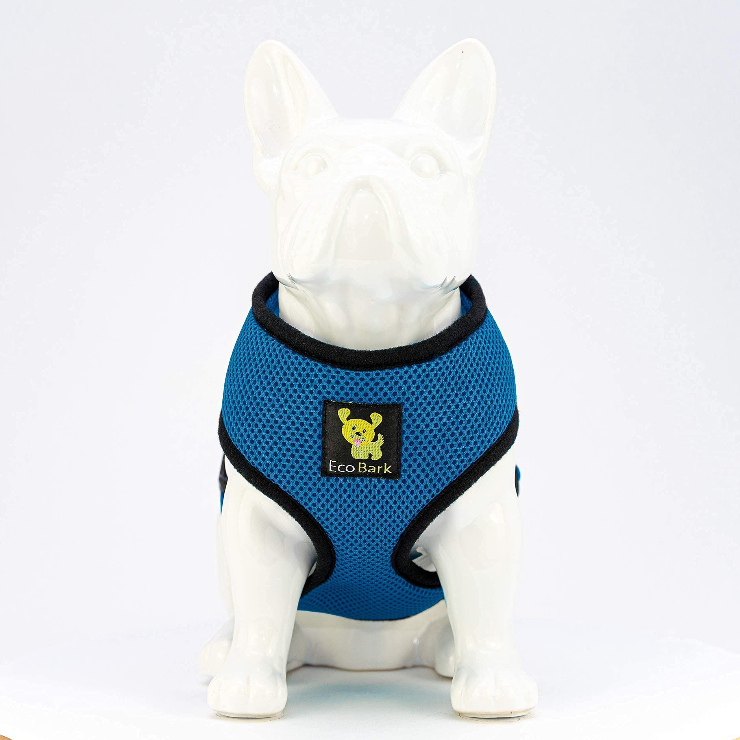 EcoBark No Pull Dog Harness - Eco-Friendly Soft Mesh Vest for Small Dogs & Puppies - Comfortable Overhead Design Prevents Choking - Perfect for Toy Breeds (Small, Teal Blue) - Ideal for Daily Walks, Training & Outdoor Adventures