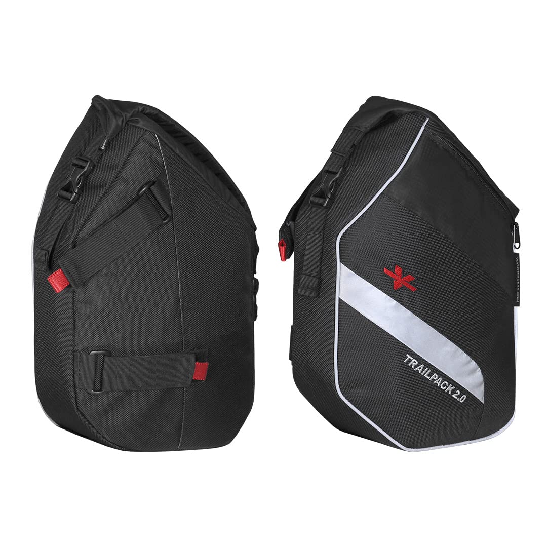 ViaTerra 100% Waterproof Motorcycle Saddlebags (Pair) for Royal Enfield Himalayan 411 (2021+ Model) - Durable Touring & Off-Road Adventure Luggage for Long Distance Rides & Trail Exploration