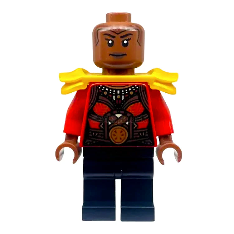 LEGO Marvel Minifigure - Okoye with Red Top & Shoulder Armor | Infinity Saga (2023) | Collectible Action Figure for Display & Play | Perfect for Marvel Fans & LEGO Enthusiasts
