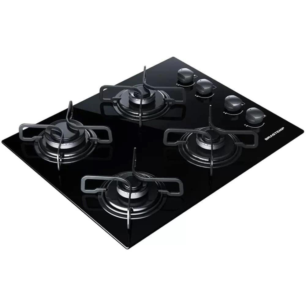 Brastemp 4-Burner Cooktop with Stainless Steel Grates & Auto Ignition - BDD61AE BIVOLT - Perfect for Modern Kitchens & Home Cooking