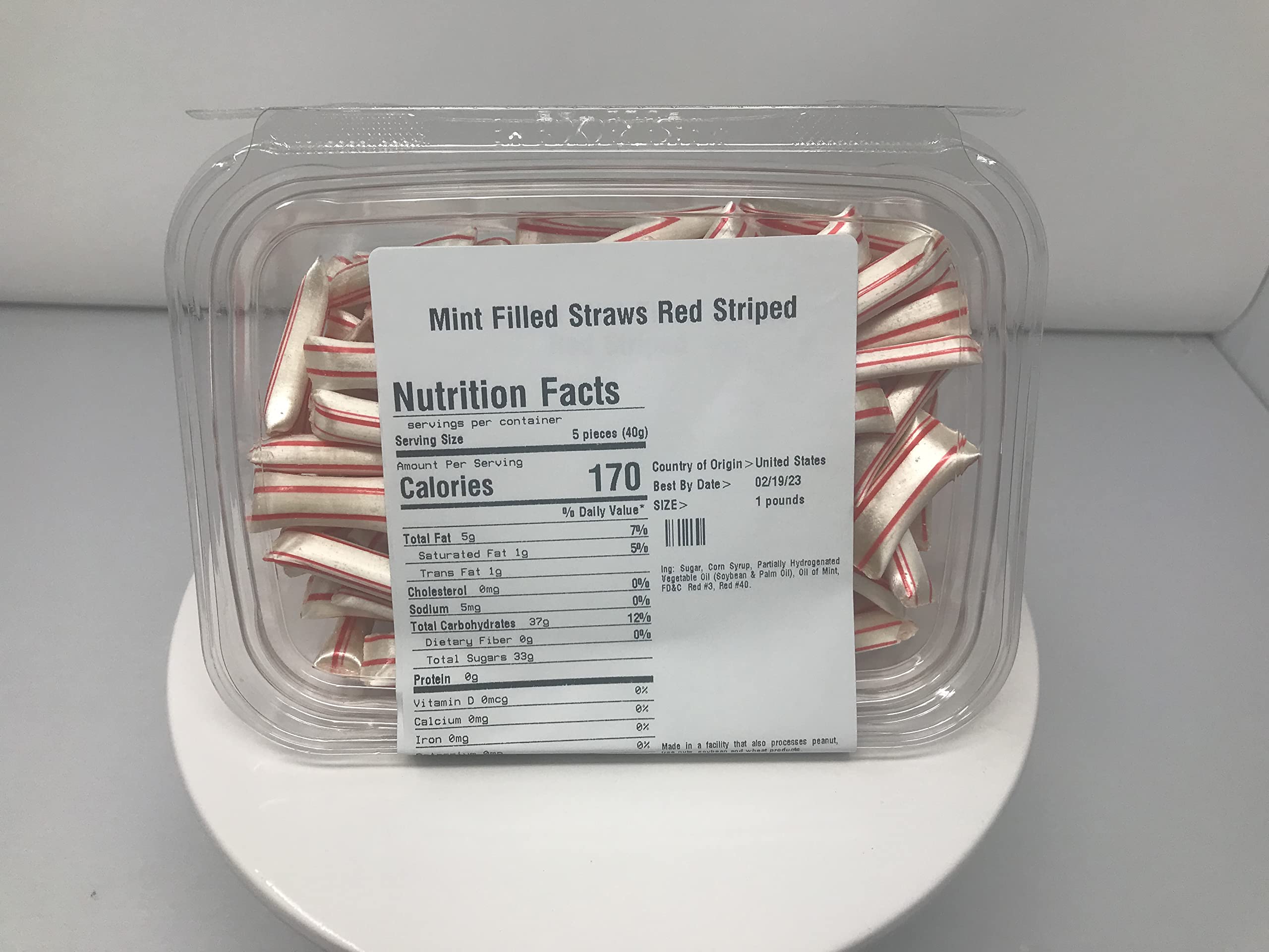 Old Fashioned Mint Straws - 2lb Bulk Peppermint Candy Canes for Christmas Baking, Holiday Decor & Party Favors - Perfect for Hot Cocoa, Gift Bags & Dessert Toppings
