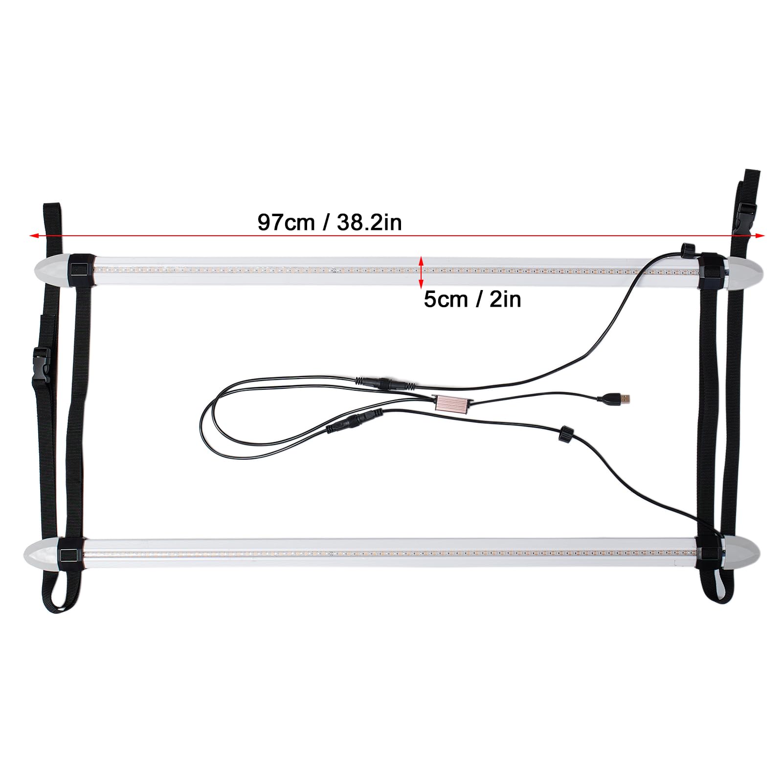 LIXADA 2PCS Rechargeable LED Paddle Board Lights with Remote Control - 38.2