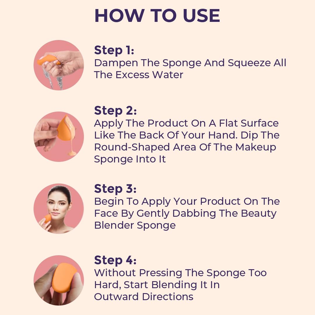 Sanfe Beauty Blender Set - 6 Pack Premium Makeup Sponges for Flawless Foundation & Concealer Application | Soft Blending Puff for Liquid & Powder Cosmetics | Perfect for Daily Makeup, Professional Use & Travel