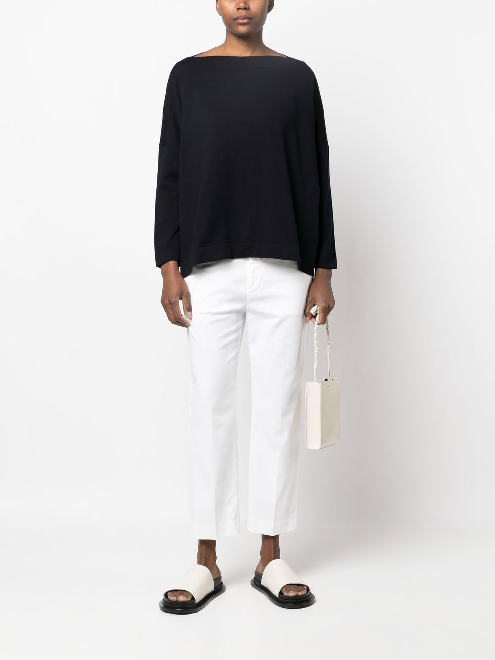 Daniela Gregis Women's Blue Cashmere Sweater - Soft & Cozy Knit Pullover for Fall & Winter Fashion | Perfect for Office, Travel & Casual Outfits