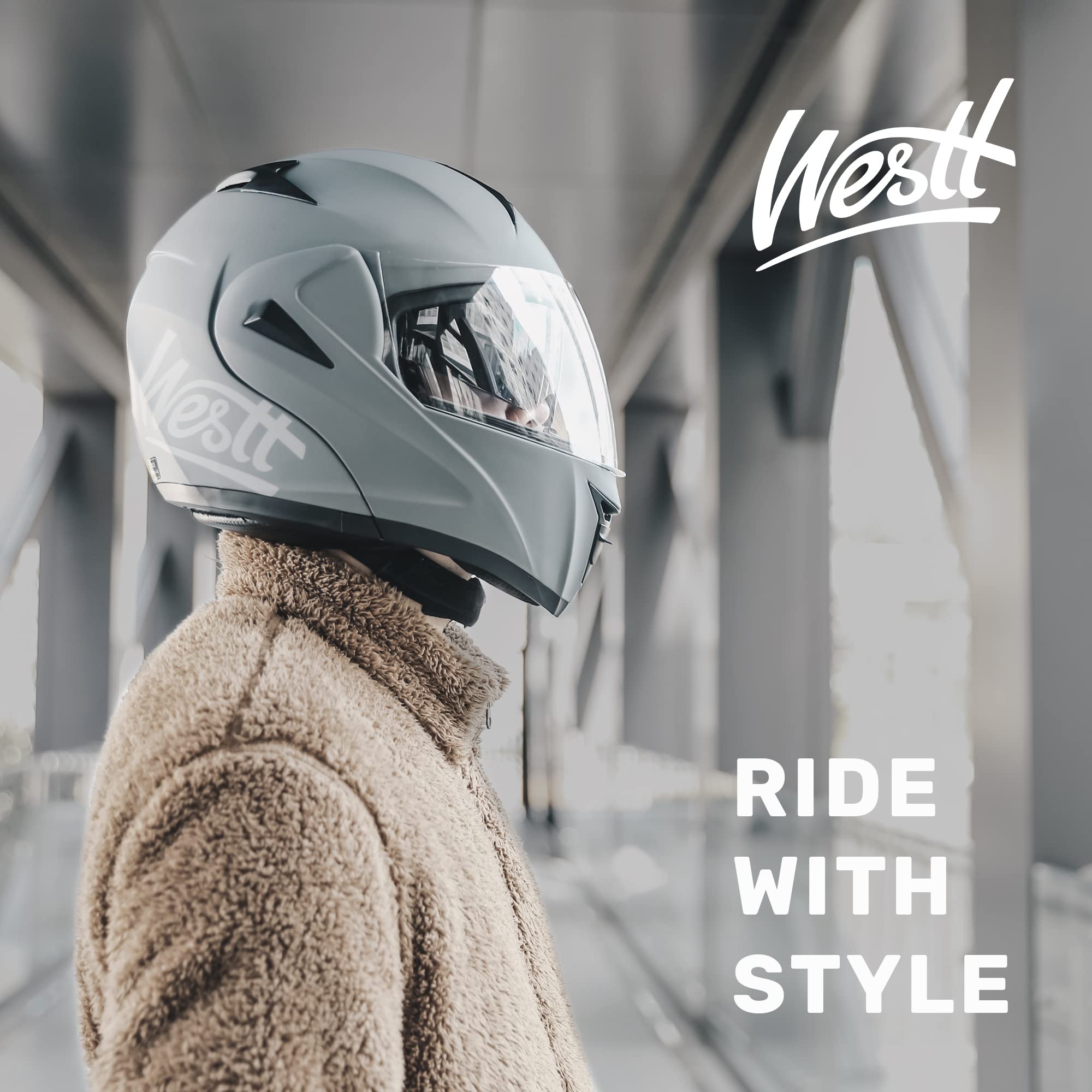 Modular Motorcycle Helmet for Adults - DOT Approved Dual Visor for Men & Women - Perfect for ATV & Motorbike Rides