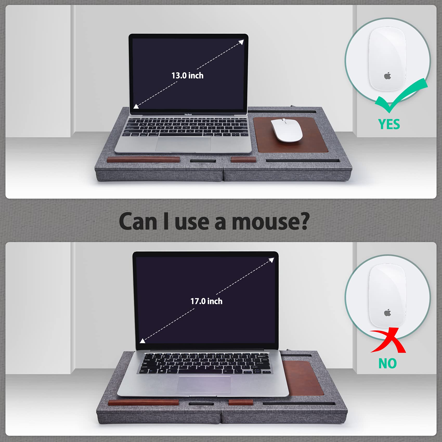 Portable Lap Desk for Laptop up to 15.6
