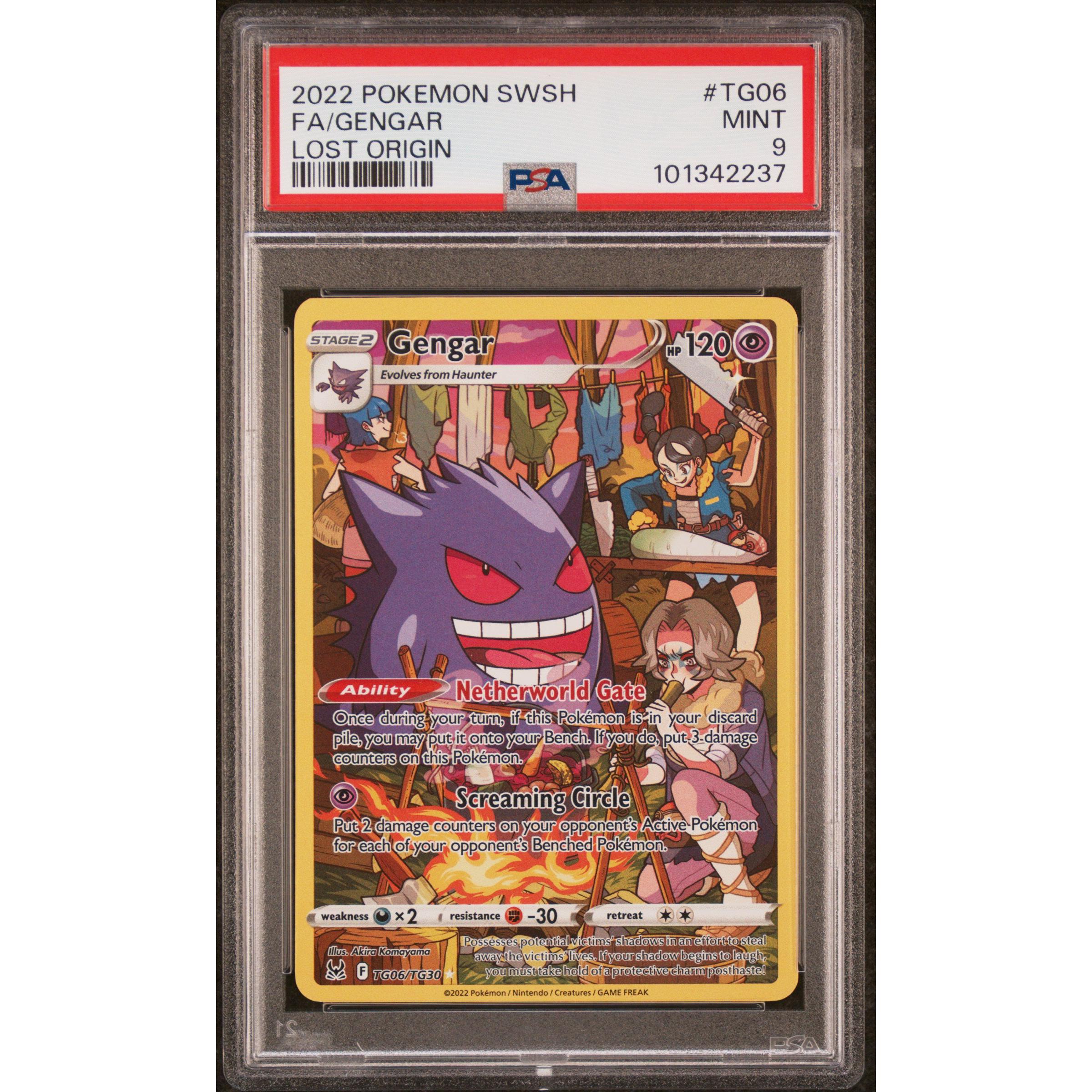 2022 Pokemon Lost Origin Gengar VMAX TG06/TG30 PSA 9 Graded Card - Collectible Trading Card for Pokemon Fans & Competitive Play