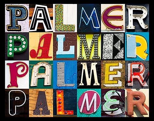 Custom Personalized Name Poster with Wooden Sign Letters - Perfect for Nursery, Bedroom & Home Decor