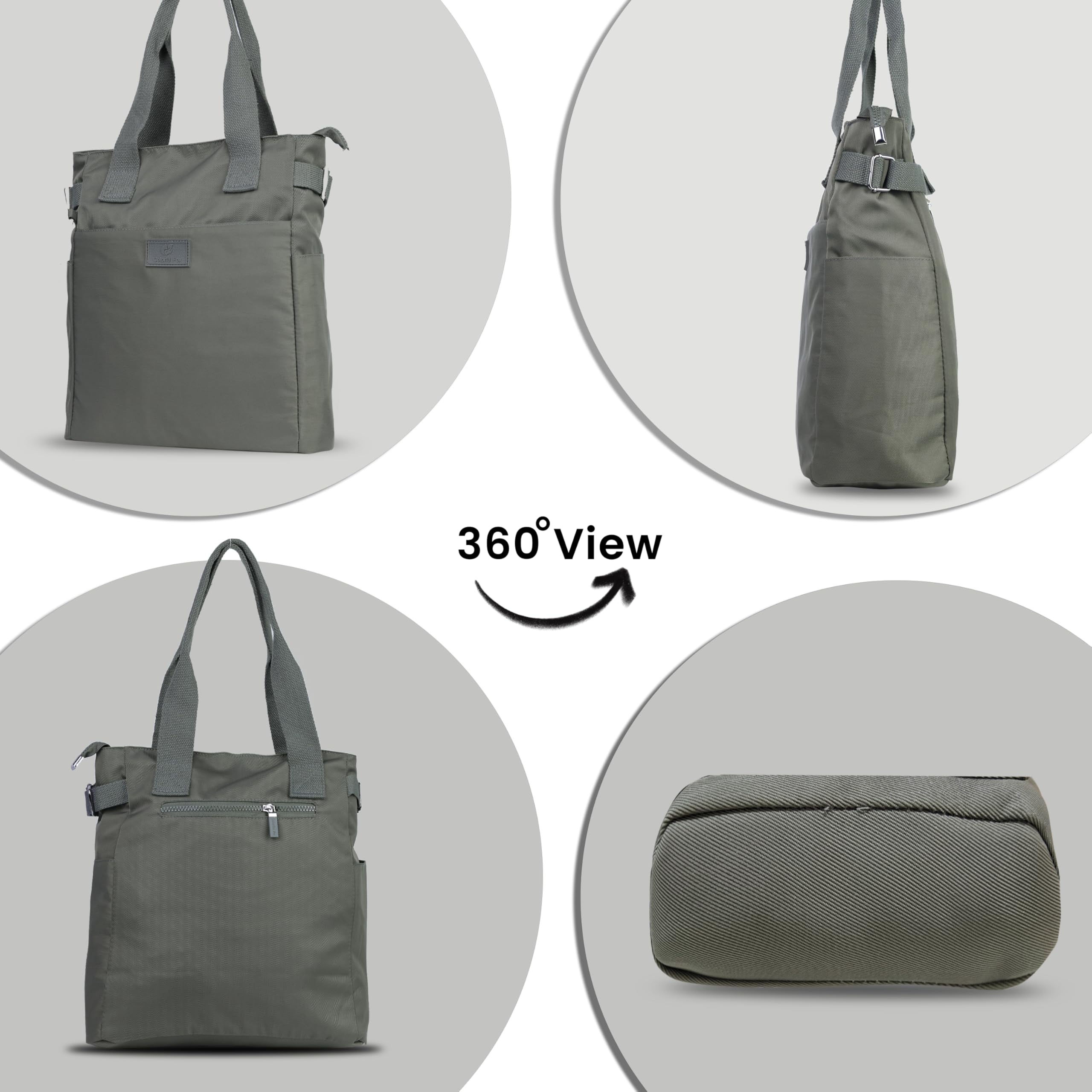 Storite Women's Lightweight Nylon Crossbody Shoulder Bag - Fashionable Sling Tote with Large Capacity (33x27x13cm, Cement Gray) Perfect for Travel, Shopping & Party Outfits