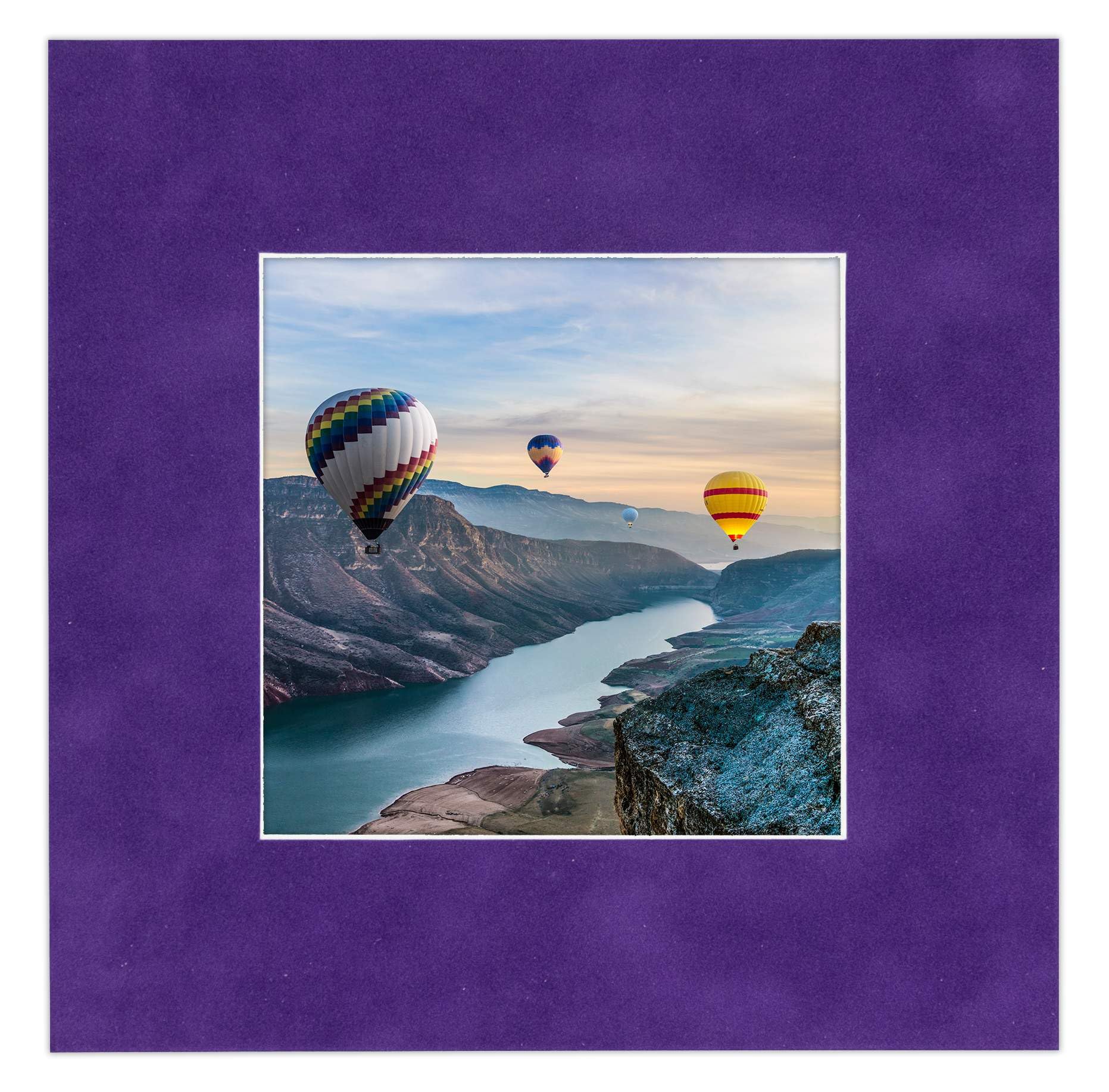 24x36 Acid-Free Purple Crocus Suede Precut Matboard - Bevel Cut for 8x10 Photos with Backing Board | 4-Ply Thickness | Includes Crystal Clear Self-Seal Photo Mat Bag | Perfect for Picture Framing, Art Displays & Home Décor