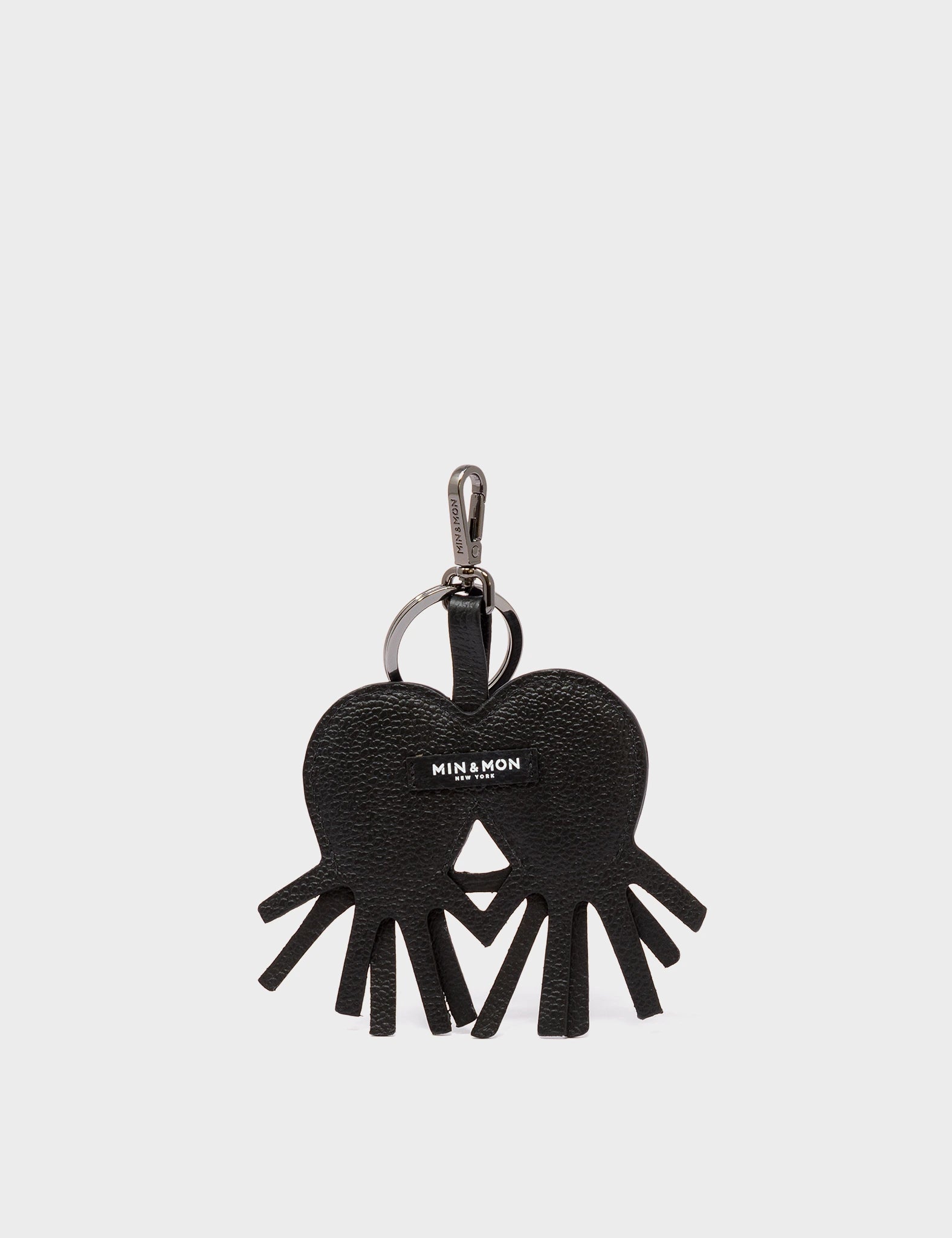Octotwins Charm - Stylish Black Leather Keychain for Keys, Bags & Gifts | Durable & Fashionable Accessory for Everyday Use