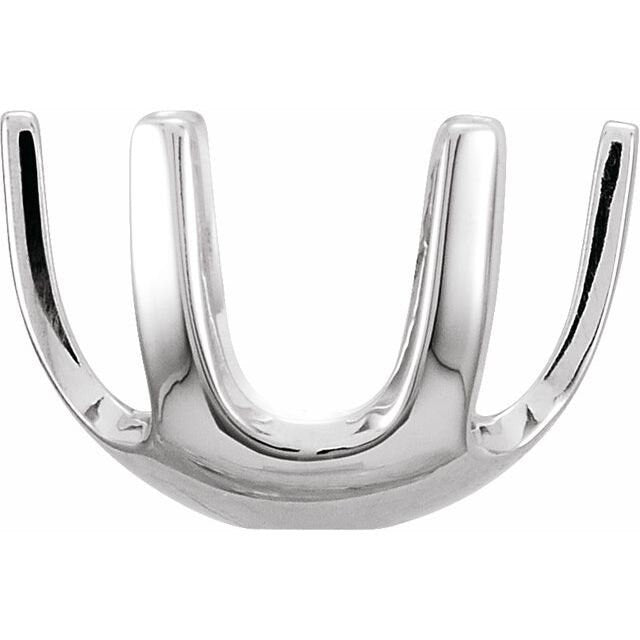 14K Gold or Sterling Silver 10mm Round 6-Prong Pearl Head for DIY Jewelry - Custom Ring, Earring, or Pendant - Perfect for Bridal, Gift & Special Occasions