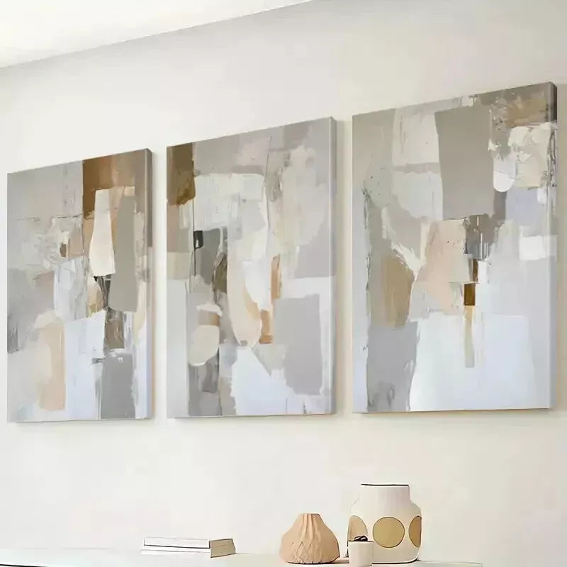 3-Piece Abstract Landscape Wall Art Set - Framed Canvas Prints 50x70cm - High Quality Australian Made Ready-to-Hang Wall Decor for Living Room, Bedroom & Office