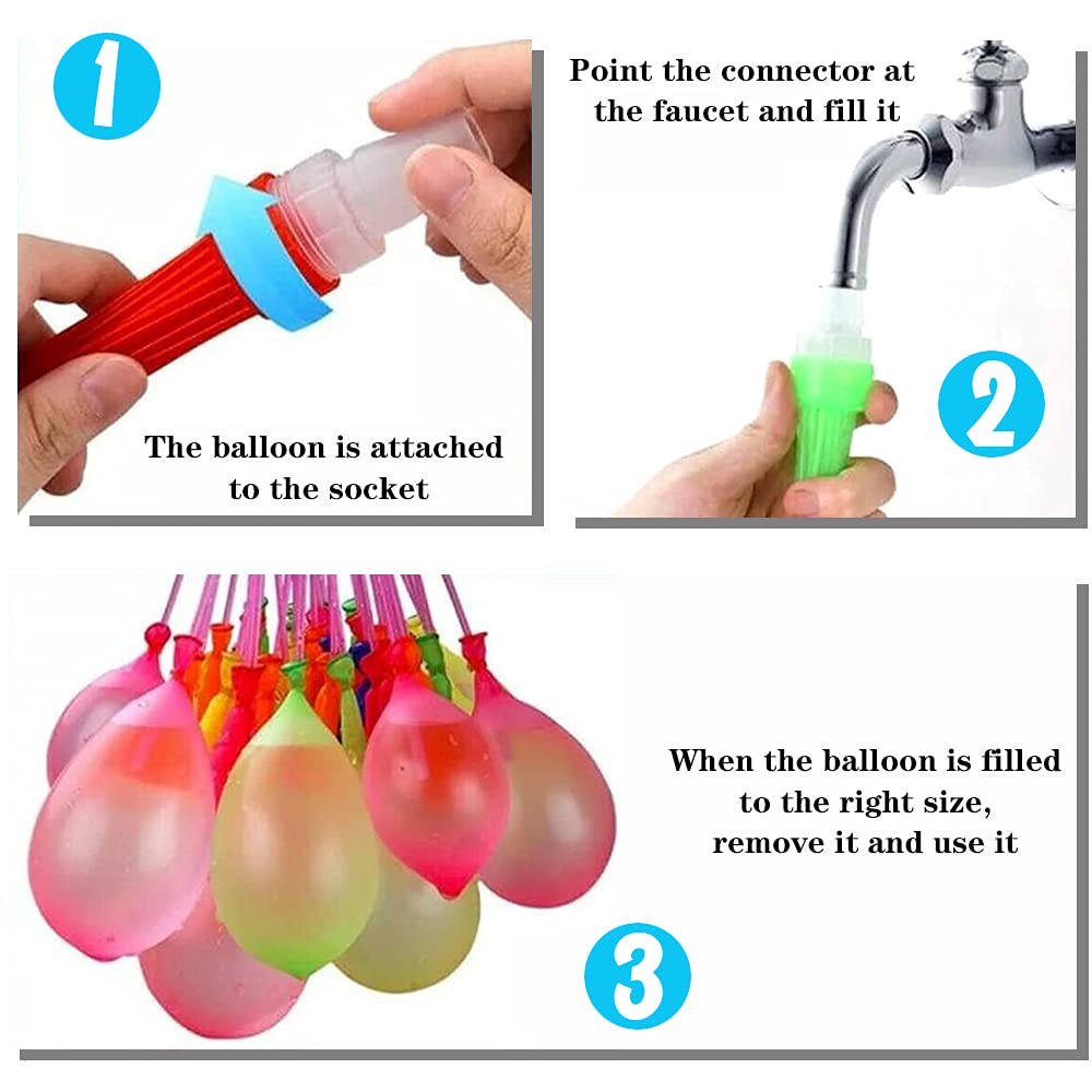 1221 Quick Fill Water Balloons for Kids - Summer Pool Party, Backyard Water Fights & Outdoor Fun - Magic Self-Sealing Water Toys for Beach, Garden & Water Games