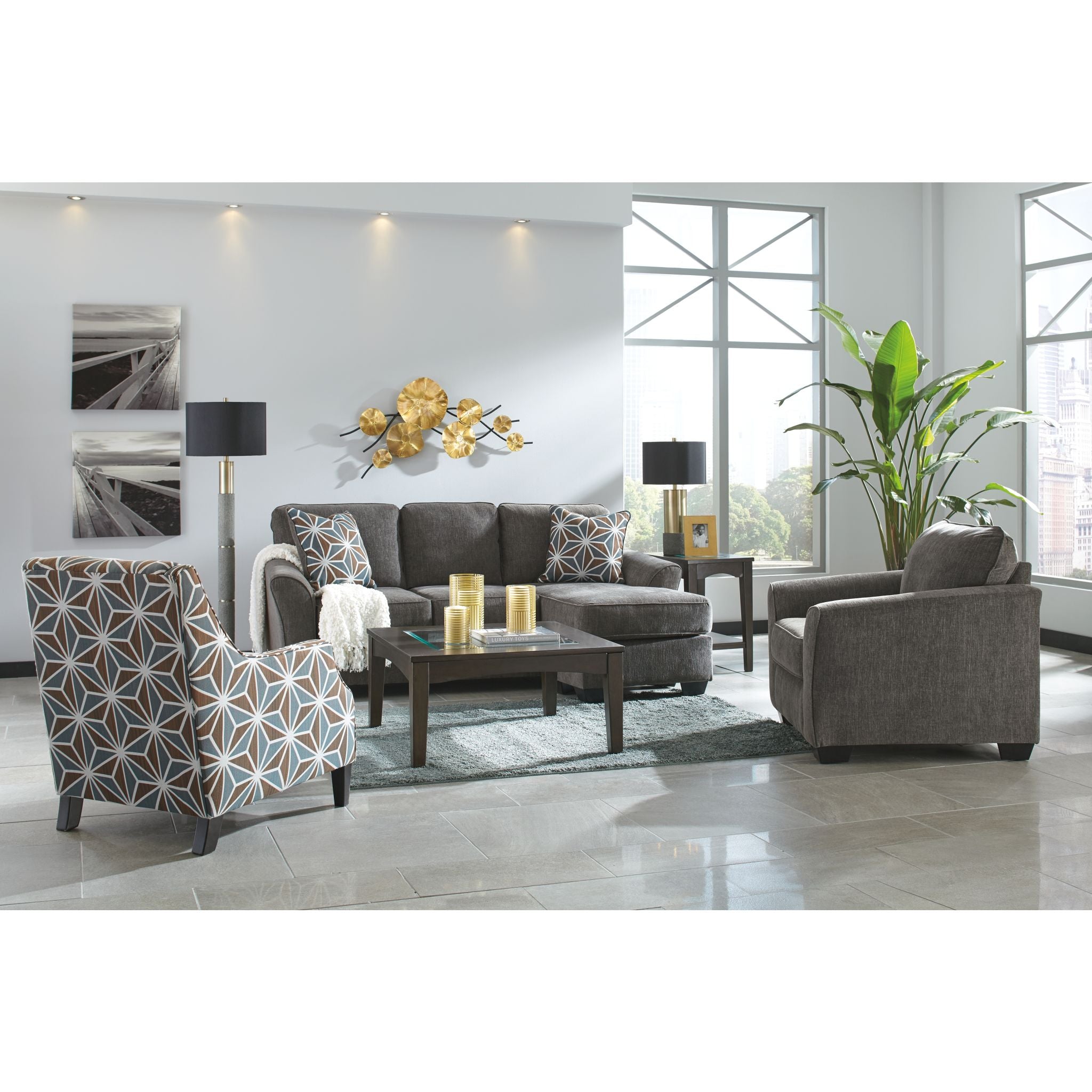Brise Queen Sofa Chaise Sleeper - Convertible Sectional Couch with Pull-Out Bed for Living Room, Guest Room & Small Spaces - Modern Comfortable Upholstered Furniture