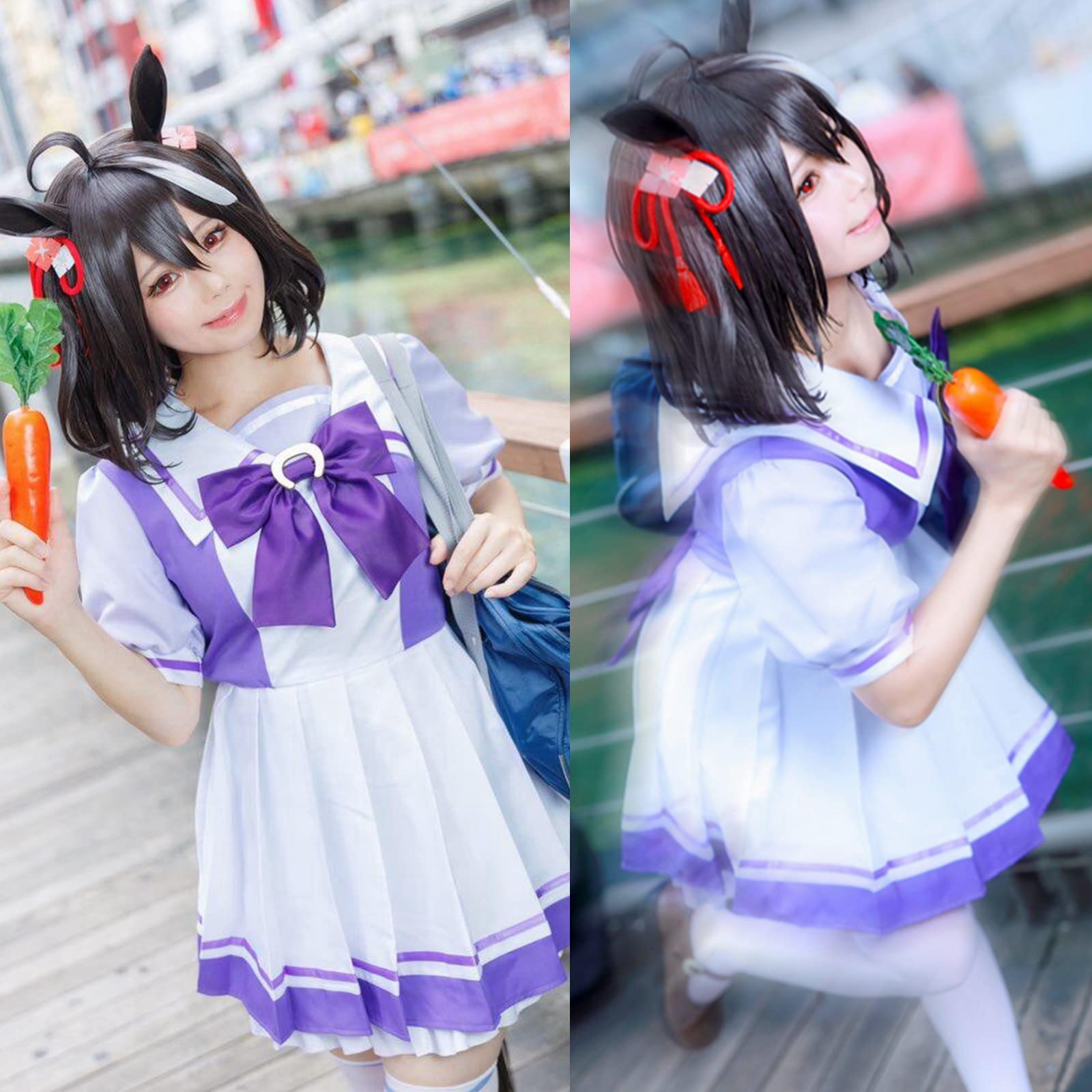 Japanese Anime Sailor Uniform Dress - Purple School Girl Costume for Cosplay, Halloween & Themed Parties | NSPSTT