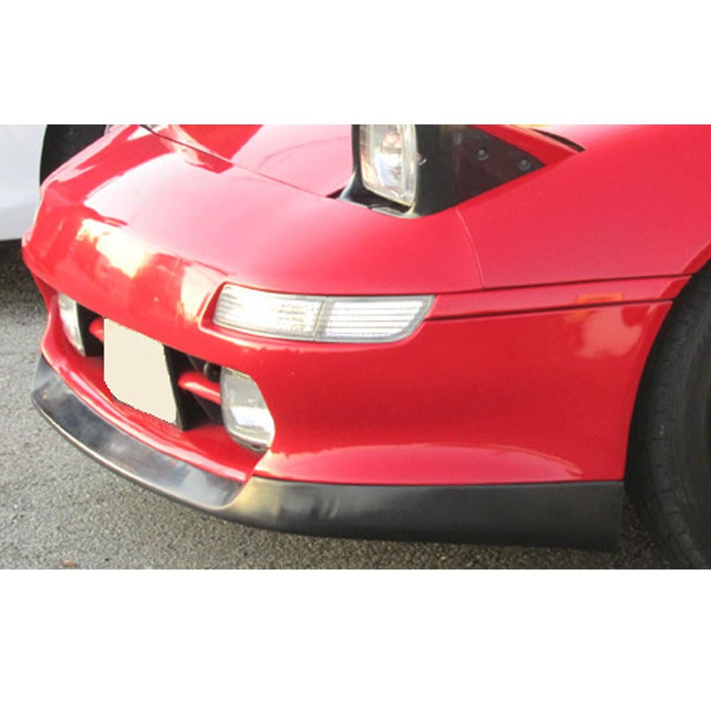 IKON MOTORSPORTS Black PU Front Bumper Lip Spoiler for 1991-1995 Toyota MR2 SW20 - Factory Style Body Kit Splitter Diffuser Air Dam | Enhances Aerodynamics & Sporty Look | Perfect for Street Racing & Car Shows