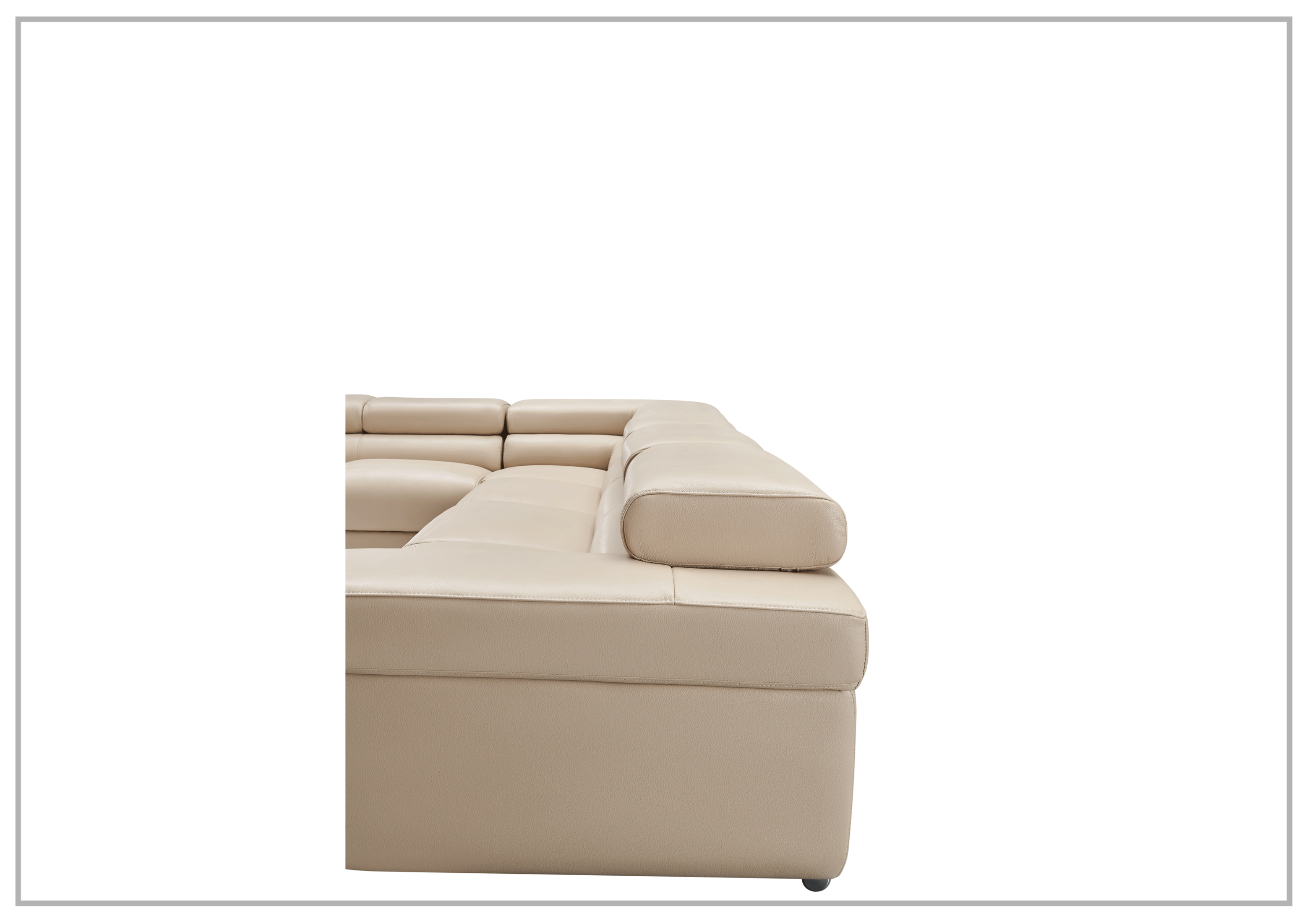 Gio Italia Baxton L-Shaped Leather Sectional Sofa - Modern Corner Couch for Living Room, Home Theater & Office Lounge