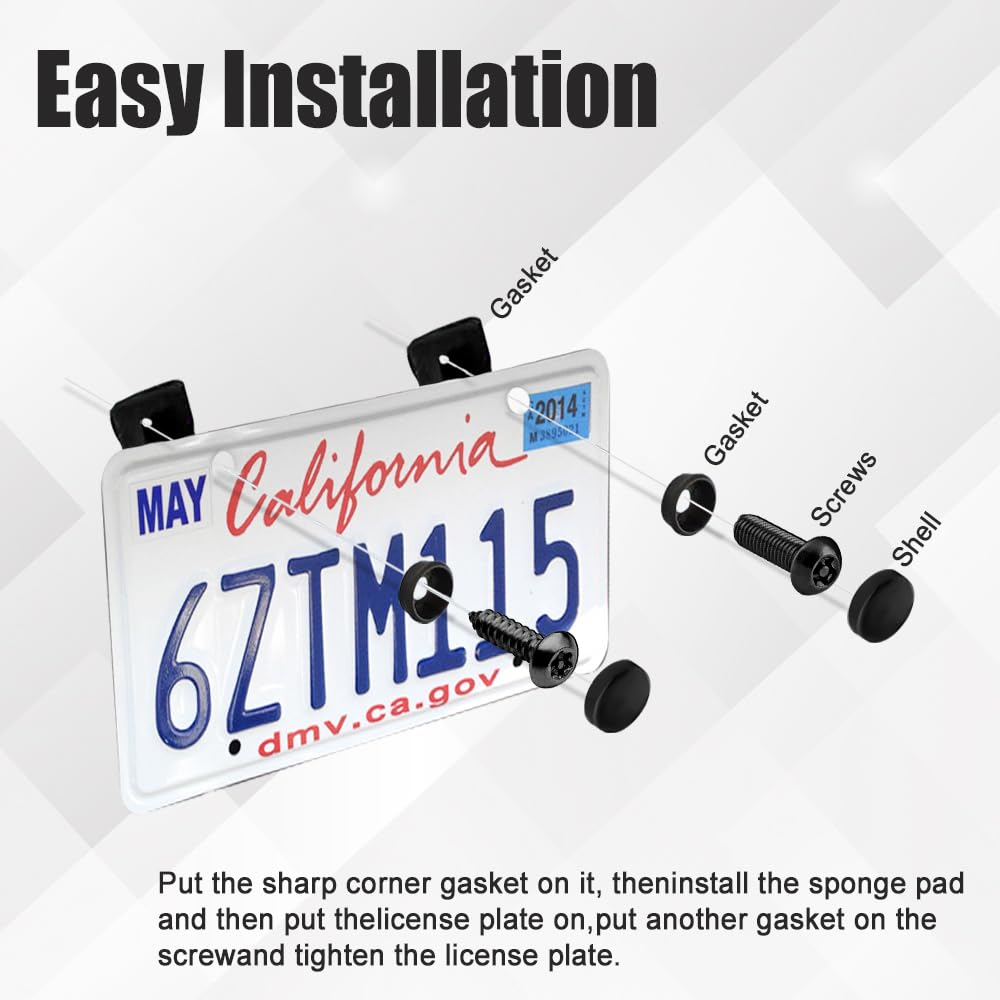 Anti Theft License Plate Screws - Stainless Steel Security Bolts for Car Mounting | Durable & Rustproof