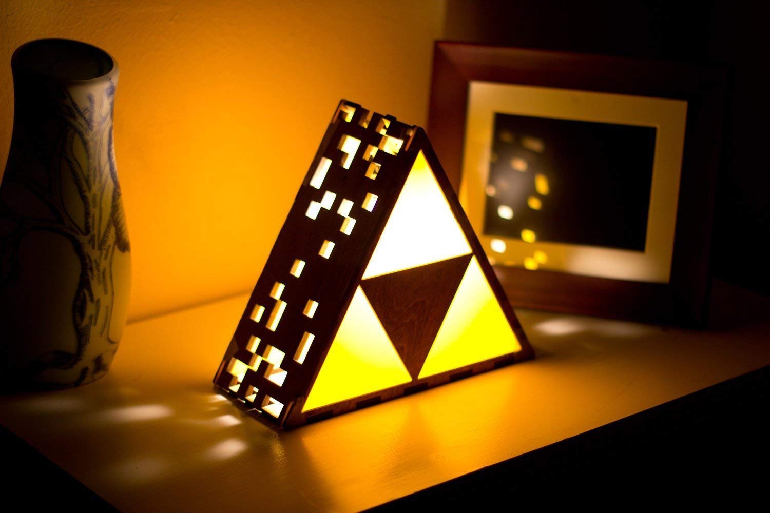 The Legend of Zelda Triforce LED Night Light - Official Nintendo Licensed Gaming Room Decor for Bedroom, Office, and Geek Gift