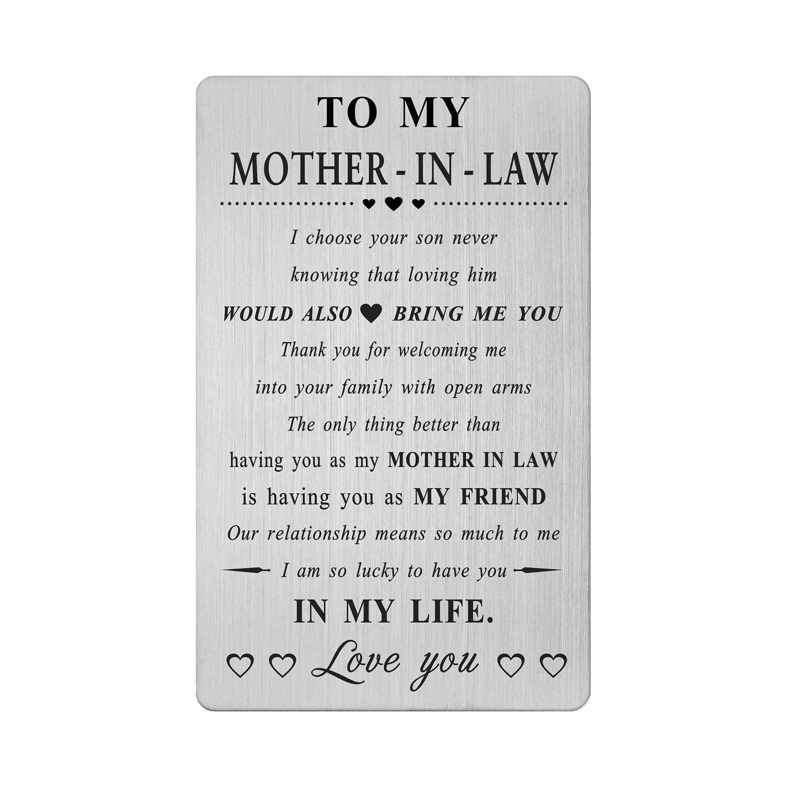 CPLJW Mother-in-Law Gift Set - Thoughtful Birthday Card & Wallet Combo for Women | Perfect for Holidays, Anniversaries & Special Occasions