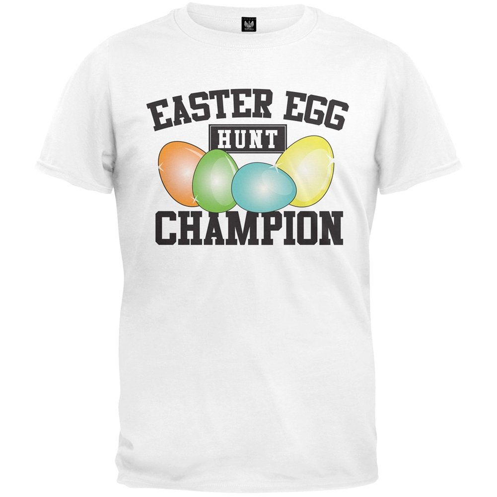 Old Glory - Easter Egg Hunt Champion T-Shirt White | Fun Family Easter Outfit for Kids & Adults | Perfect for Easter Egg Hunts, Spring Parties & Holiday Celebrations