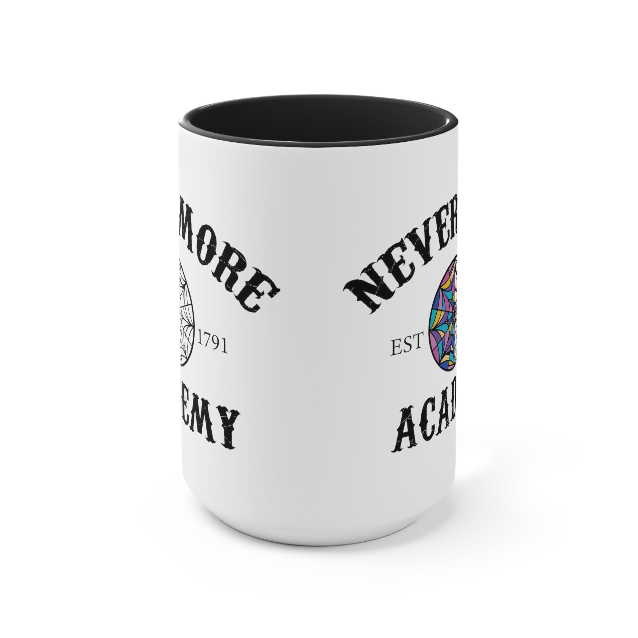Nevermore Academy Mug - Wednesday Addams Inspired Coffee Cup with Raven Design - Perfect for Hot & Cold Drinks, Gifts for Horror Fans & Addams Family Merch Collectors
