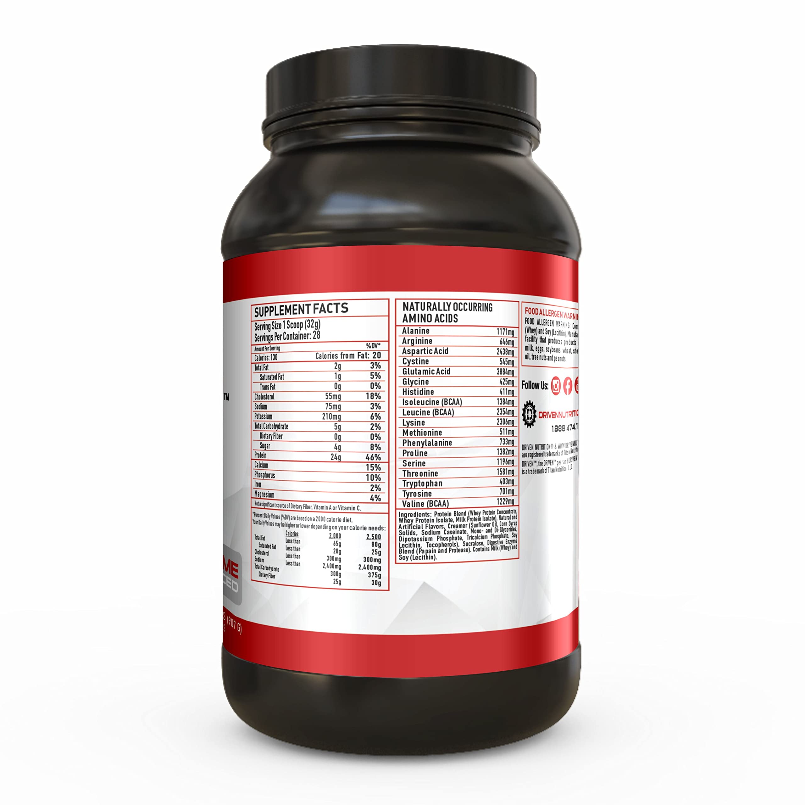Grass Fed Whey Protein Powder - 24g Protein, BCAA & Digestive Enzymes for Muscle Recovery | Fresh Cinnamon Roll Flavor | 2 lb | Post-Workout Shake, Breakfast Boost, Healthy Snack