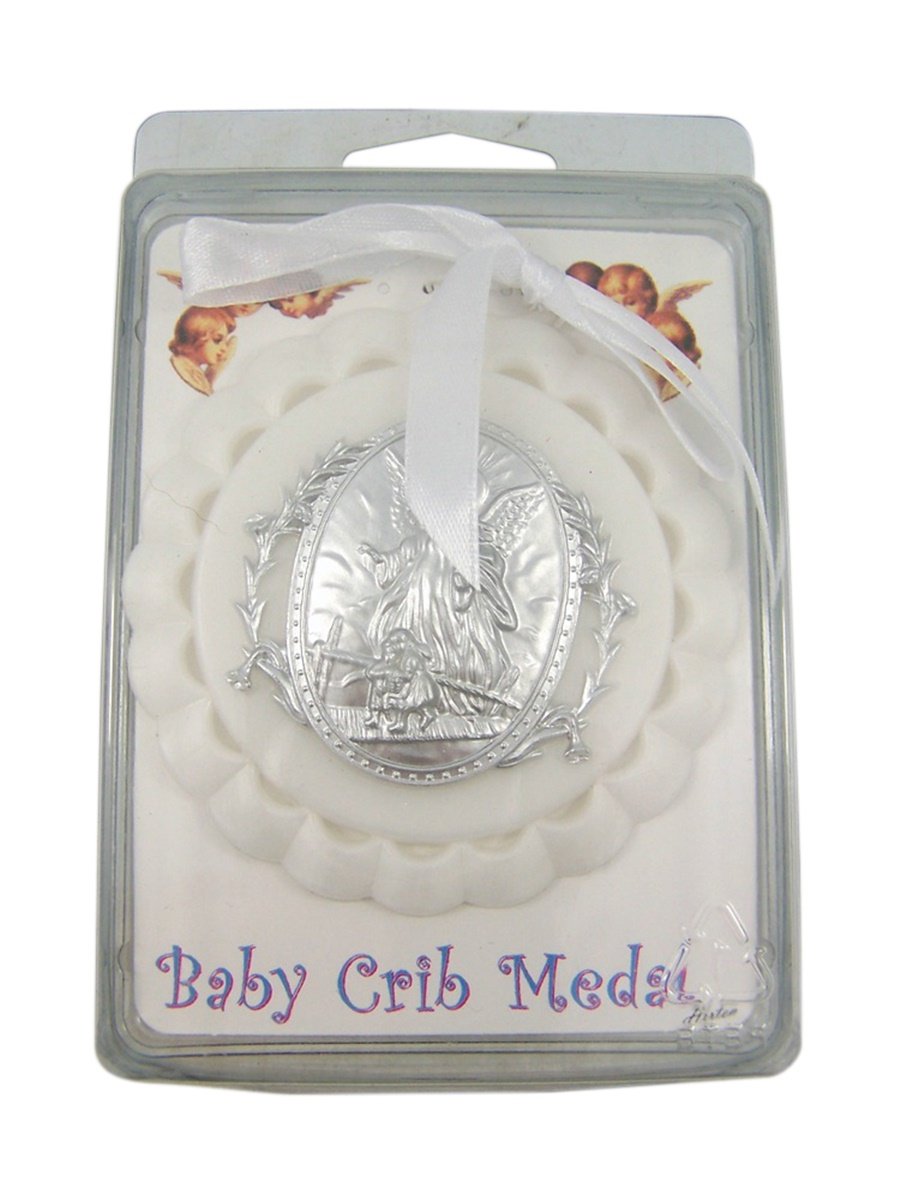 Guardian Angel Acrylic Crib Medal - Baby Nursery Decor for Christening Gifts
