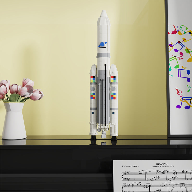1264PCS MOC 93722 1:110 Ariane 5 ECA Building Blocks Set - DIY Space Rocket Model Kit for Adults & Kids - Perfect for STEM Education, Space Enthusiasts & Collectors