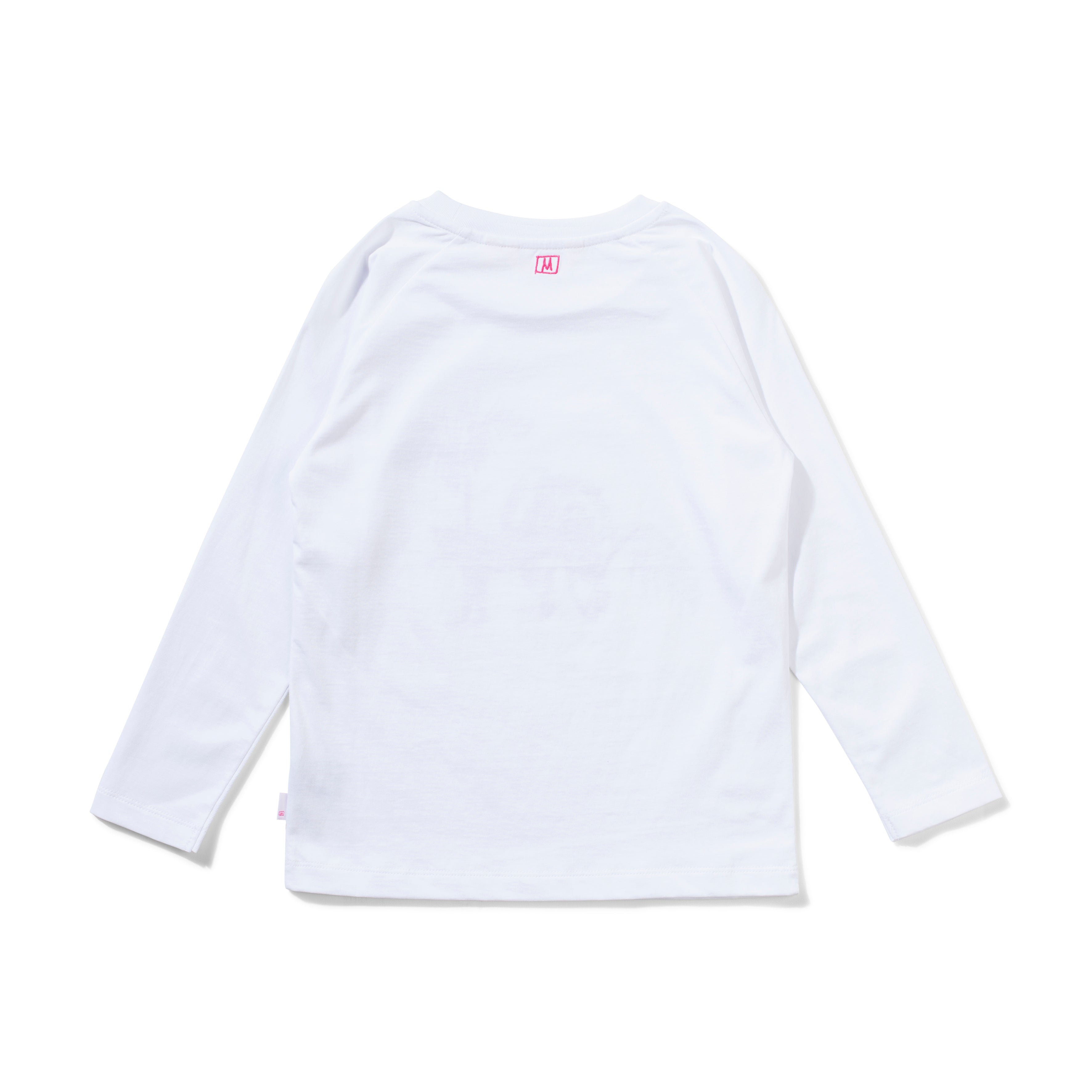 Missie Munster Big Cat Long Sleeve T-Shirt for Women - Soft Cotton White Tee - Casual Wear, Street Style, Graphic Cat Print Fashion Top