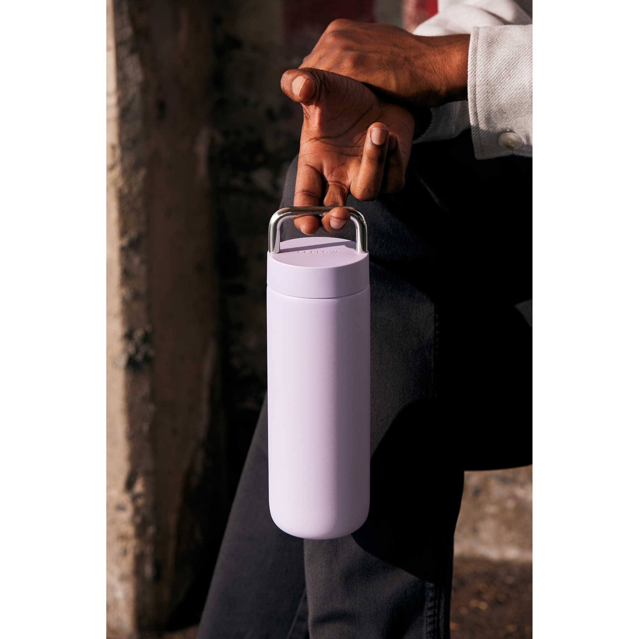Fellow Carter Carry 20oz Insulated Stainless Steel Water Bottle - Peri Twinkle Color | Leakproof & Sweatproof | Perfect for Gym, Hiking & Office Use