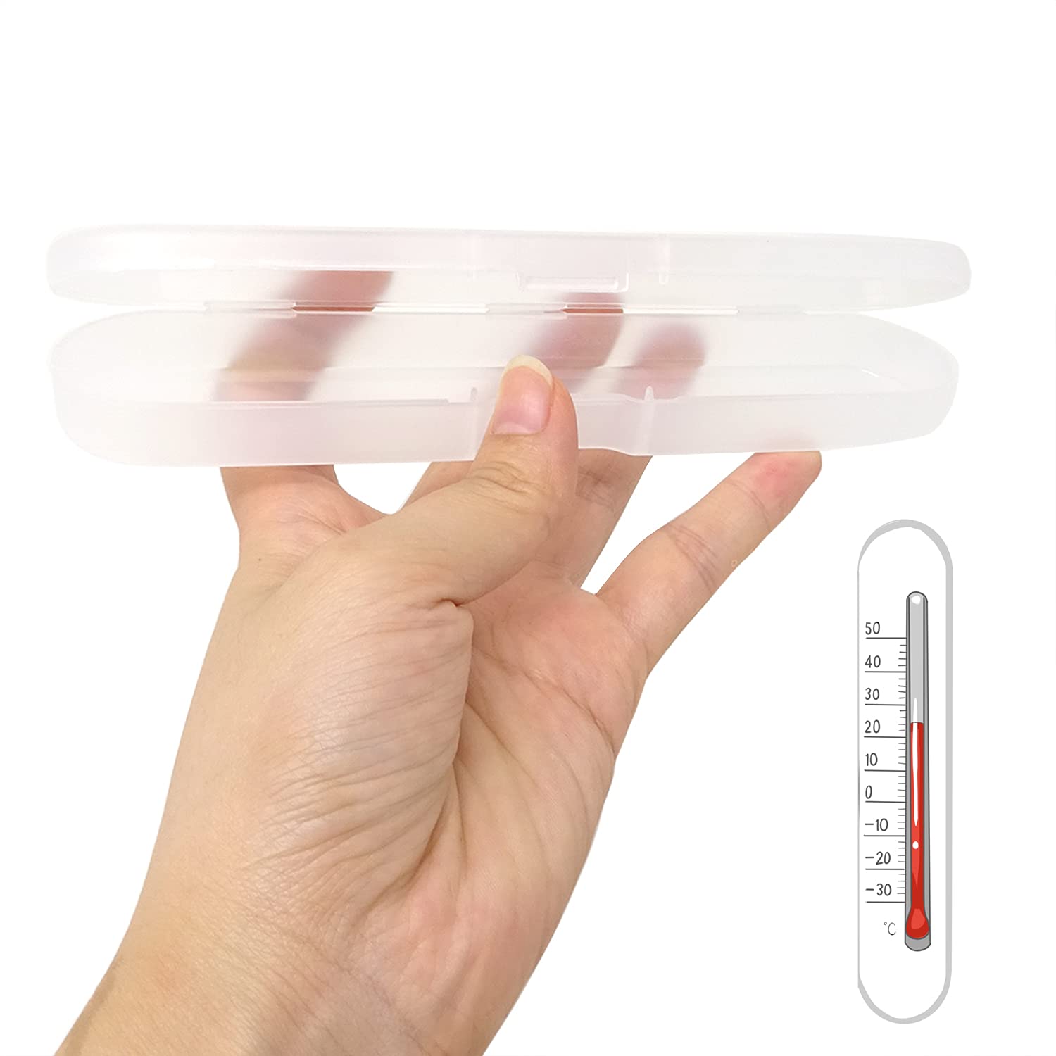 Honbay 4PCS Plastic Digital Thermometer Storage Case - 7 Inch Acne Needle Organizer Box, Pencil Pouch for Home & Travel | Perfect for Medical Supplies, School Stationery & Beauty Tools