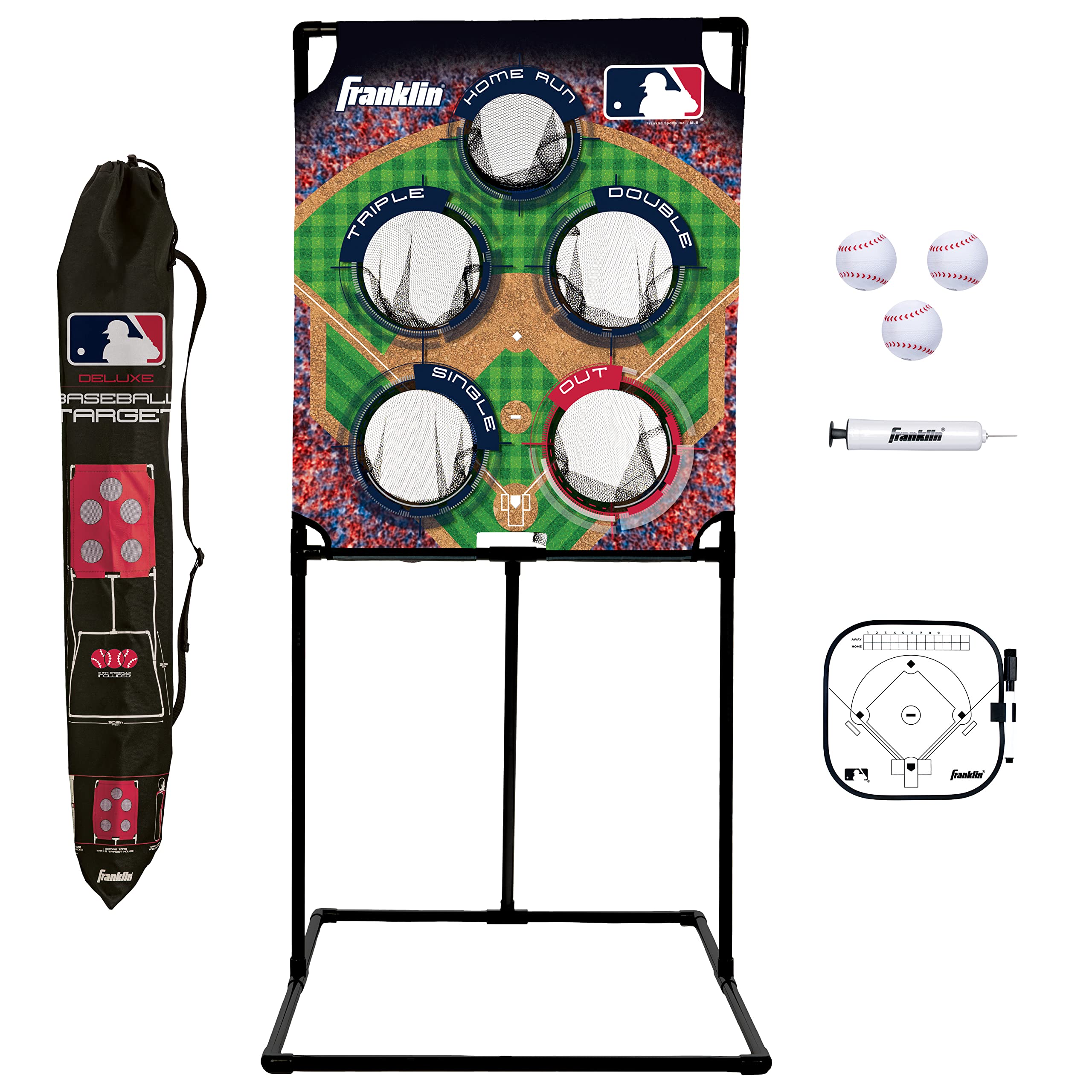 Franklin Sports Football & Baseball Target Toss Game Set for Kids - Indoor & Outdoor Throwing Practice with Mini Balls & Targets - Perfect for Backyard Play, Birthday Parties & Family Game Night