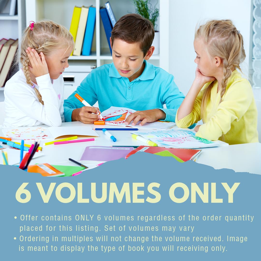6-Pack Kids Story & Activity Books - Beauty and The Beast, Jack and The Beanstalk, Puss in Boots - Perfect Gift for Toddlers & Bedtime Reading
