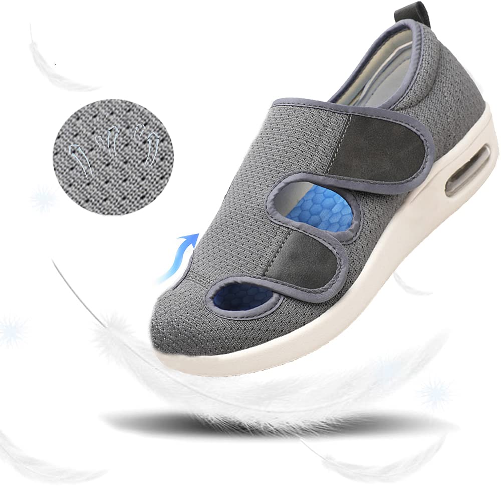 JBTNBX Women's Diabetic Walking Shoes - Extra Wide Width Adjustable Sneakers for Swollen Feet & Edema Relief | Comfortable Footwear for Elderly & Diabetic Patients | Perfect for Daily Walking, Nursing & Recovery