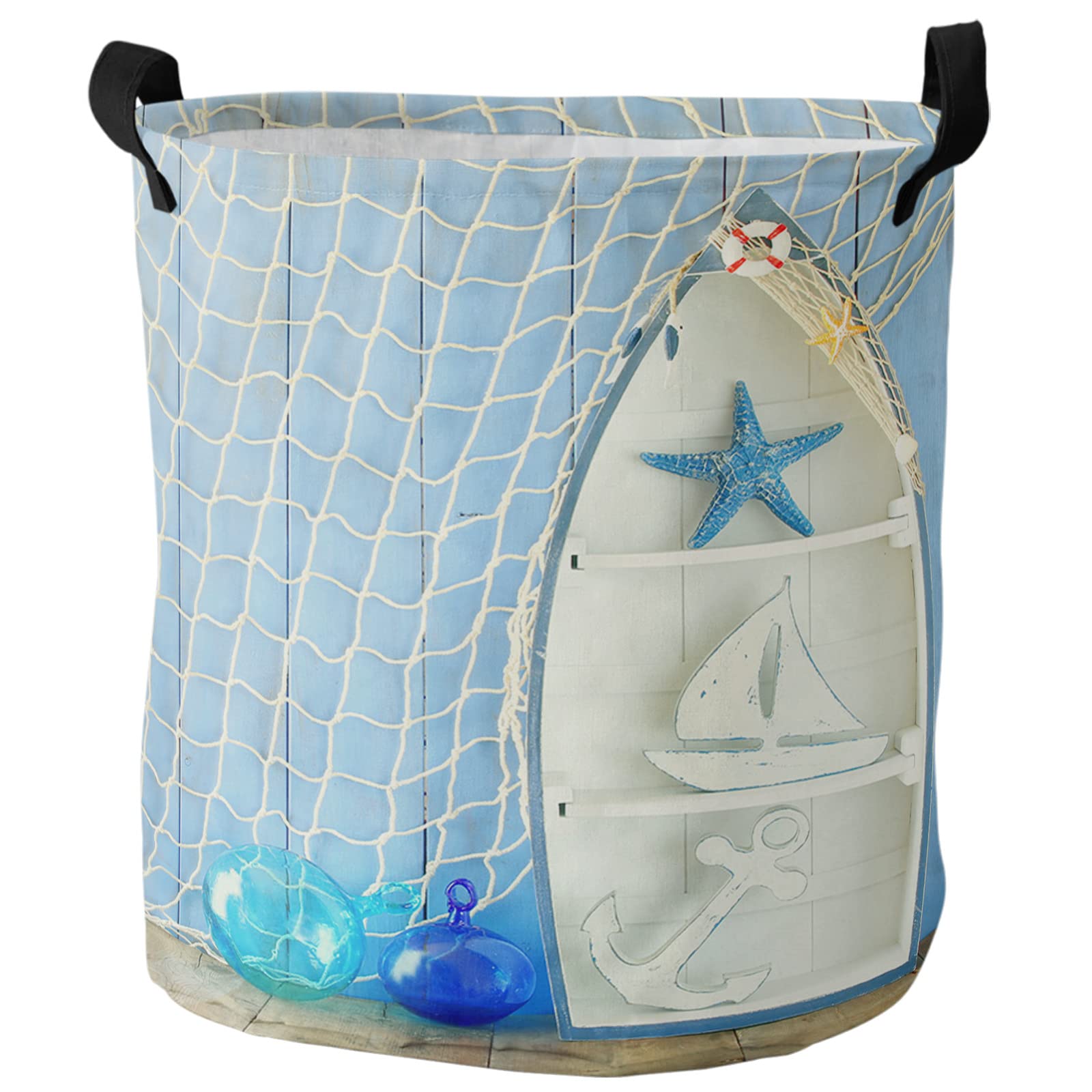 Waterproof Collapsible Canvas Storage Bin - Serene Green & Yellow Forest Park Design, 13.8
