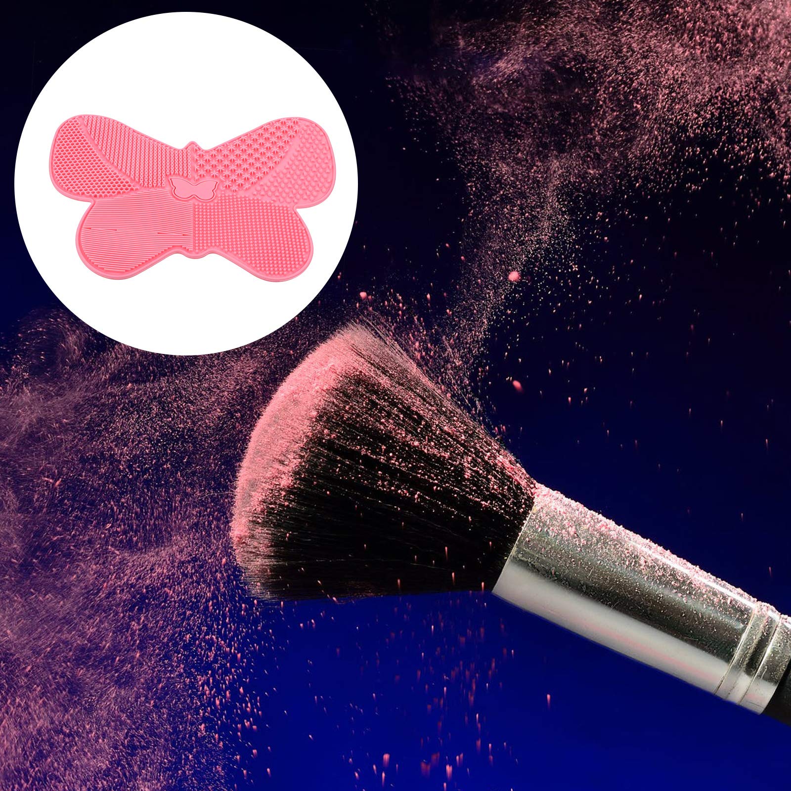 1pc Silicone Scrub Pad for Makeup Brushes - Reusable Beauty Cleaning Tool with Scrubber & Cleaning Plate - Perfect for Daily Brush Care & Makeup Accessories Cleaning (Ideal for Home & Professional Use)