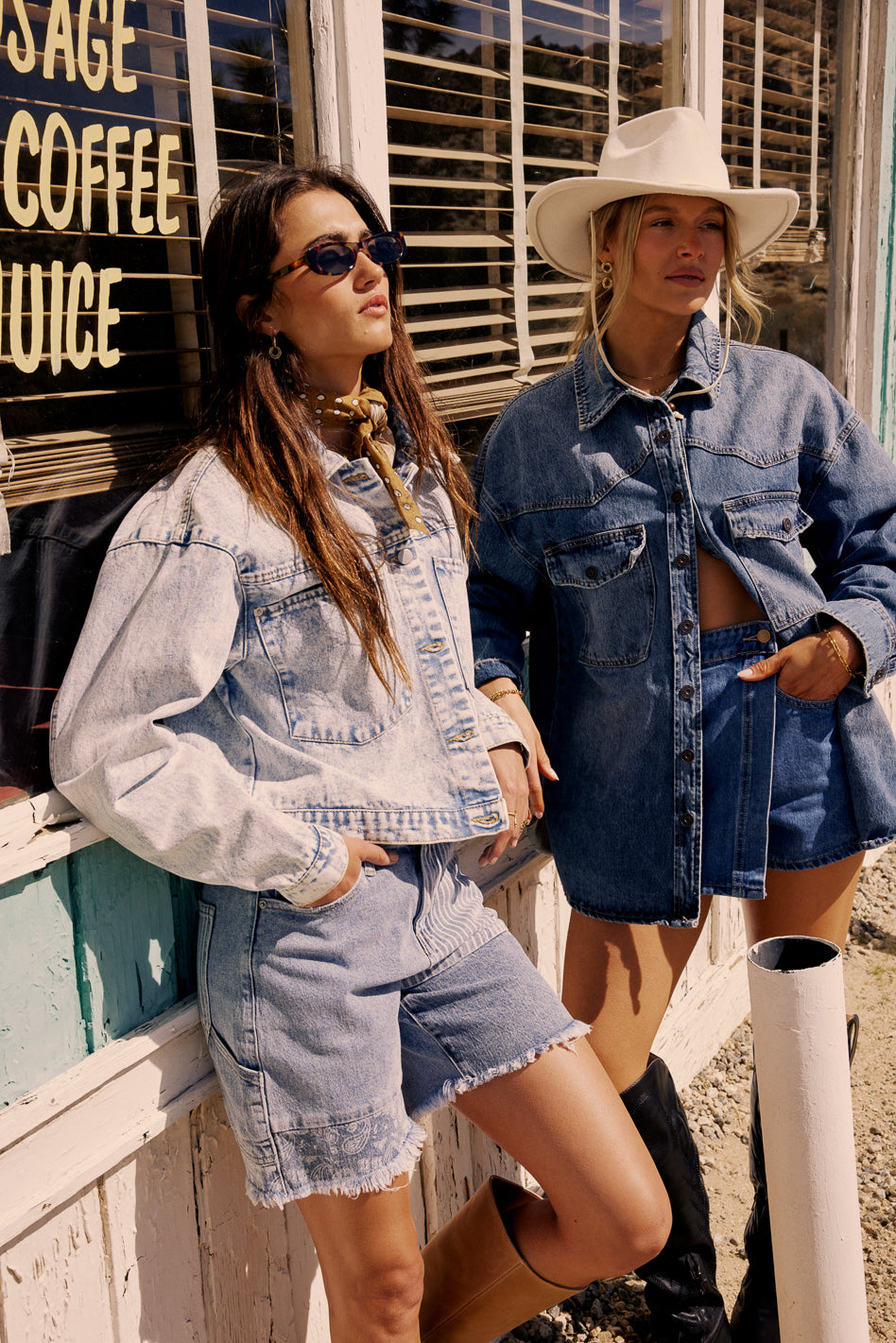 Benny Contrast Denim Shorts for Women - High Waisted Ripped Distressed Jean Shorts with Pockets | Perfect for Summer, Beach, Casual Outfits & Streetwear Fashion